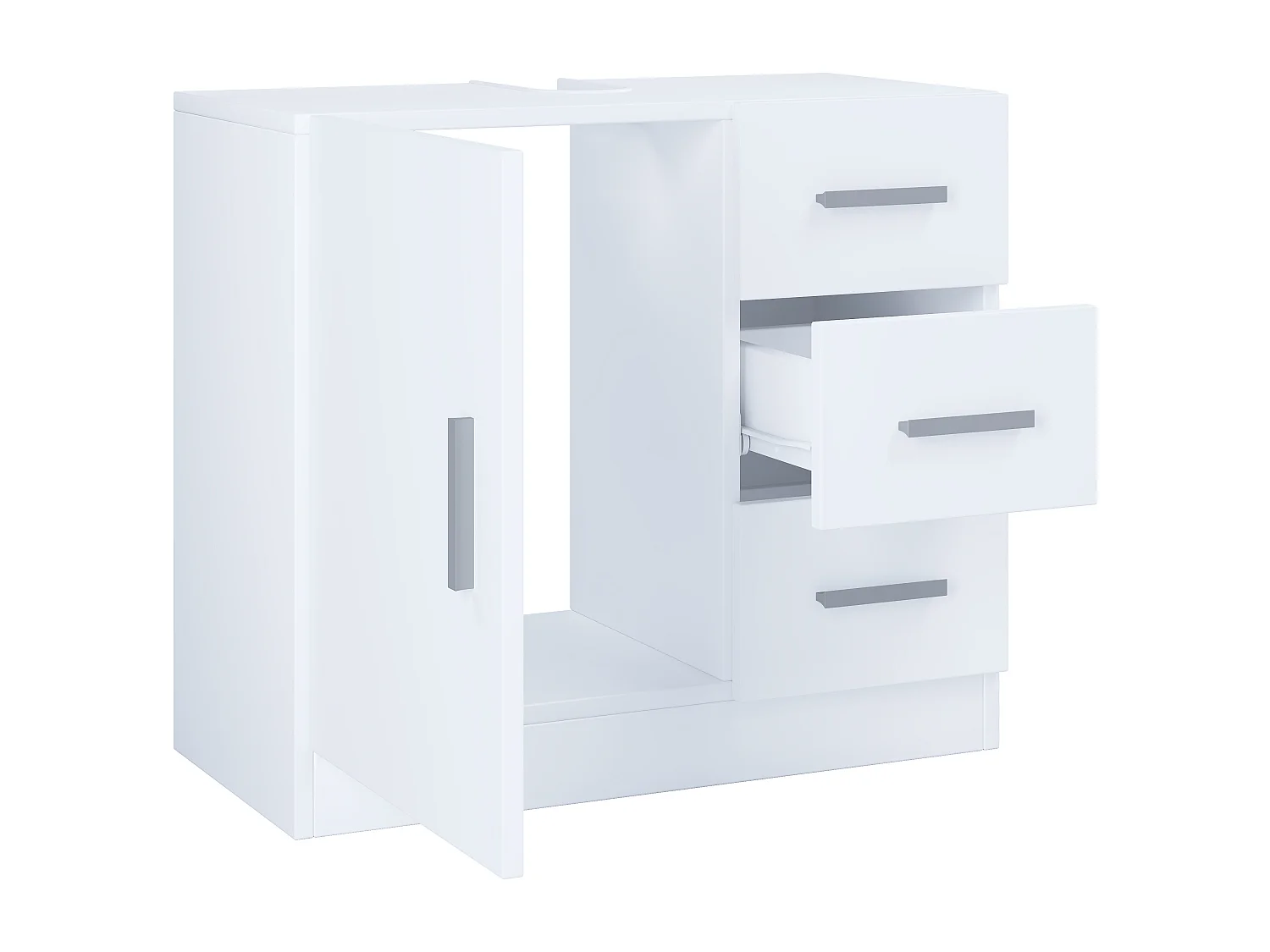 Mobiliário de banheiro armário de lavatório Zalo Branco A. 56 x L. 63 x P. 30 cm