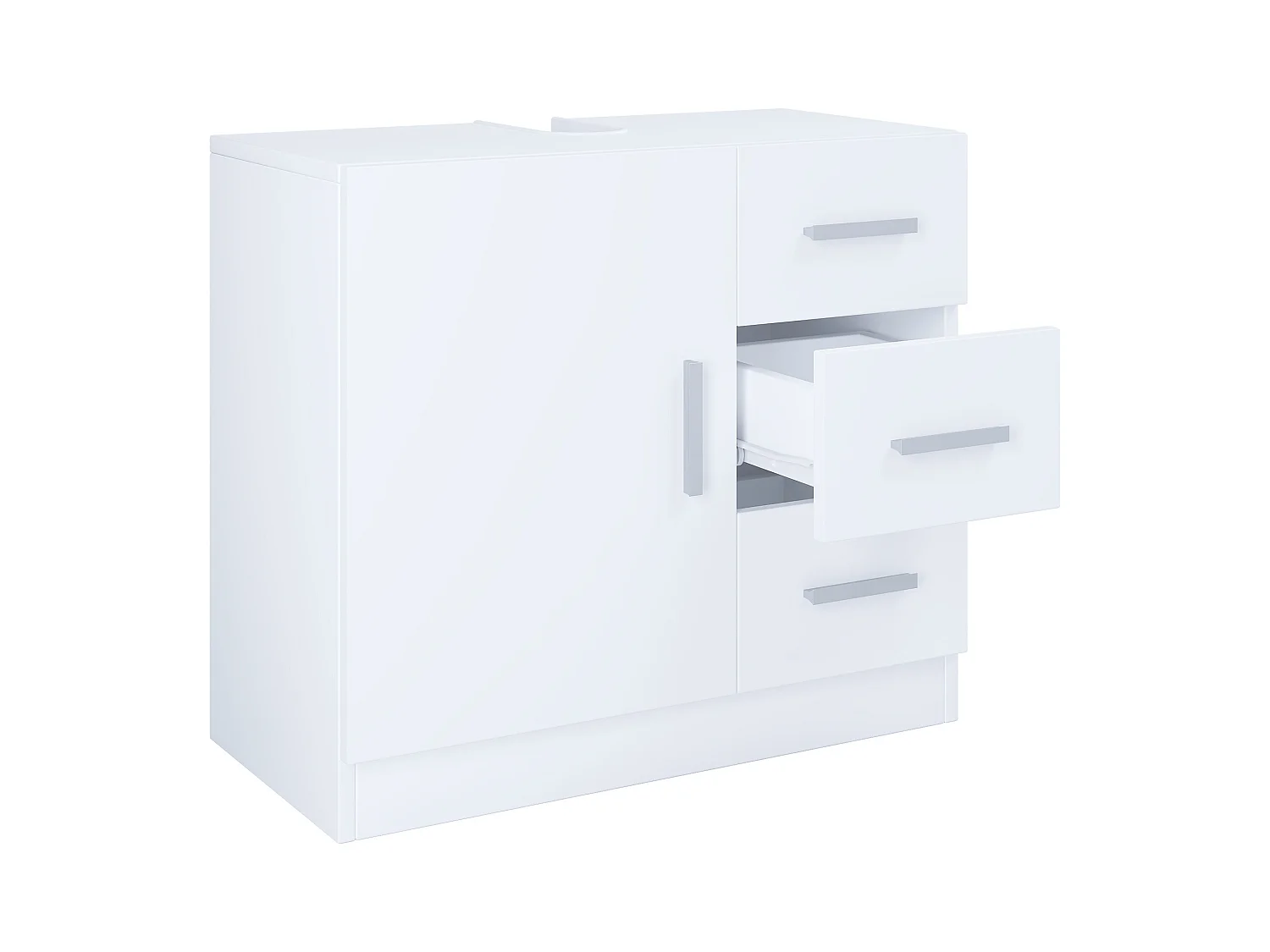 Bathroom furniture washbasin cabinet Zalo White H. 56 x W. 63 x D. 30 cm
