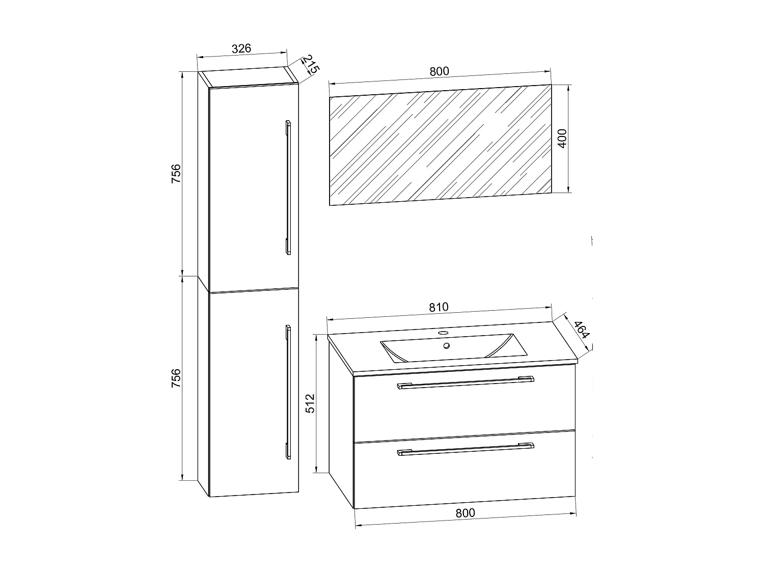 4-pièces lavabo Badinos SP
