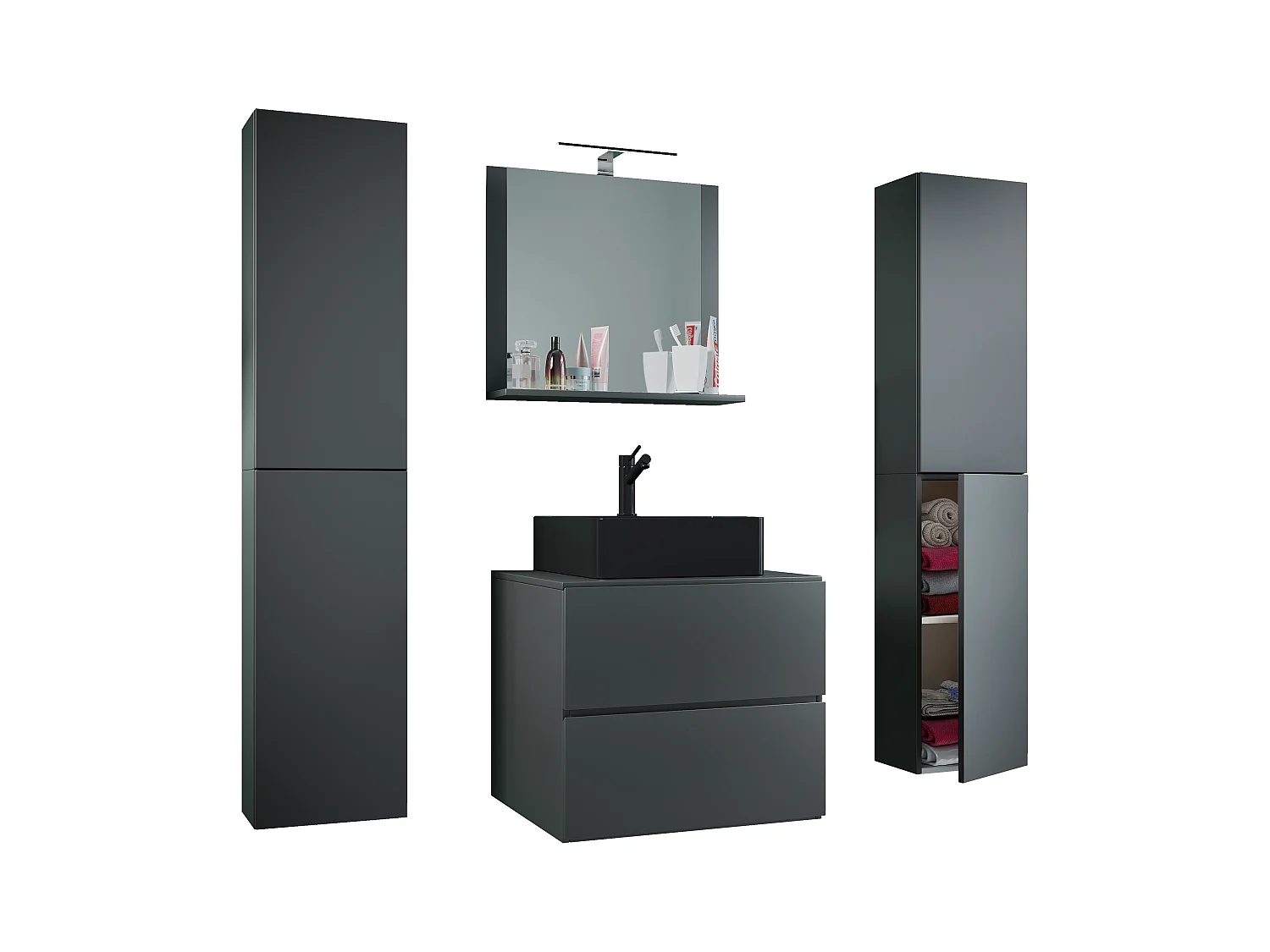 5 pcs. lavabo salle de bain 60 cmLendas XL