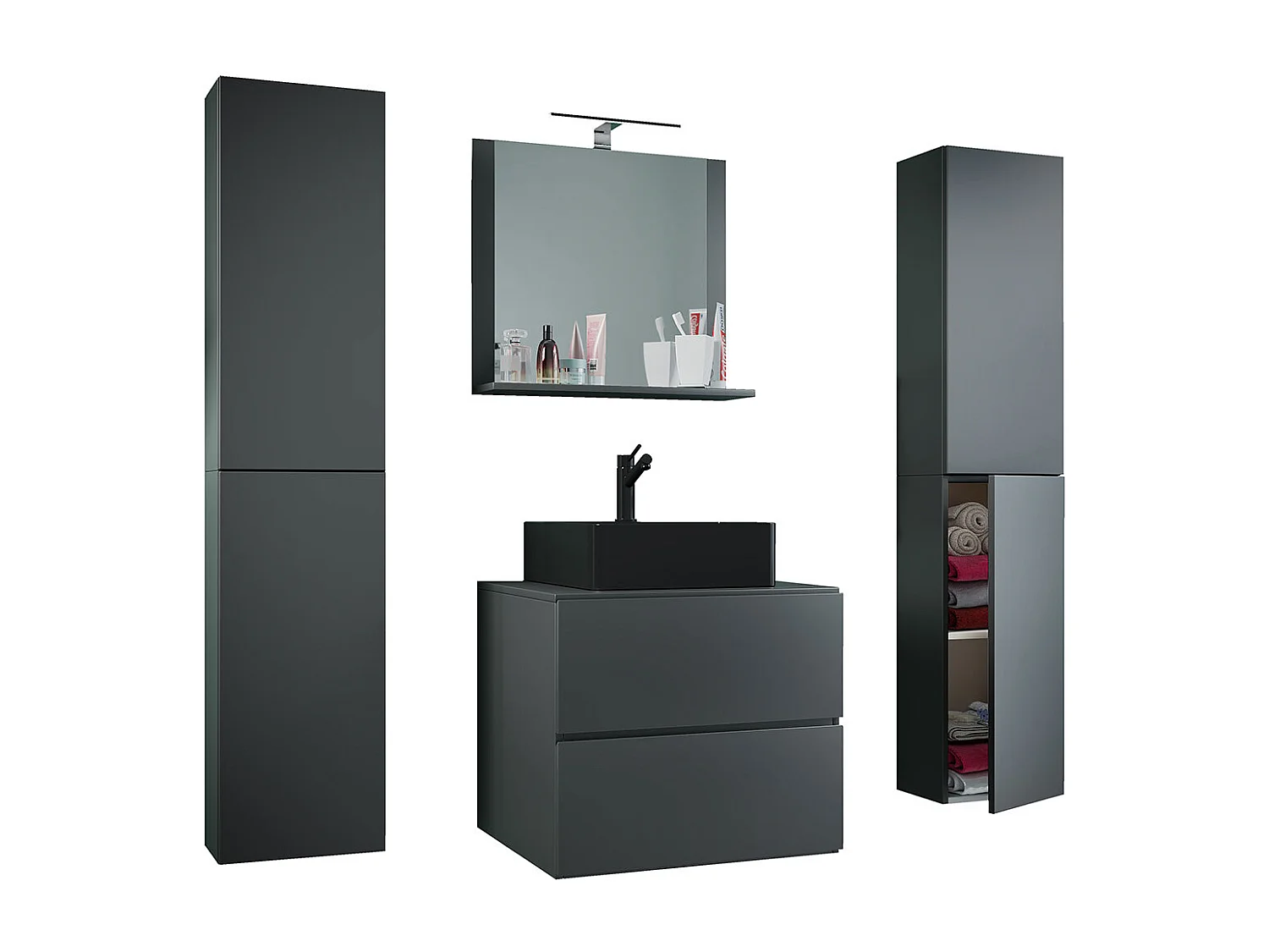 5 pcs. lavabo salle de bain 60 cmLendas XL