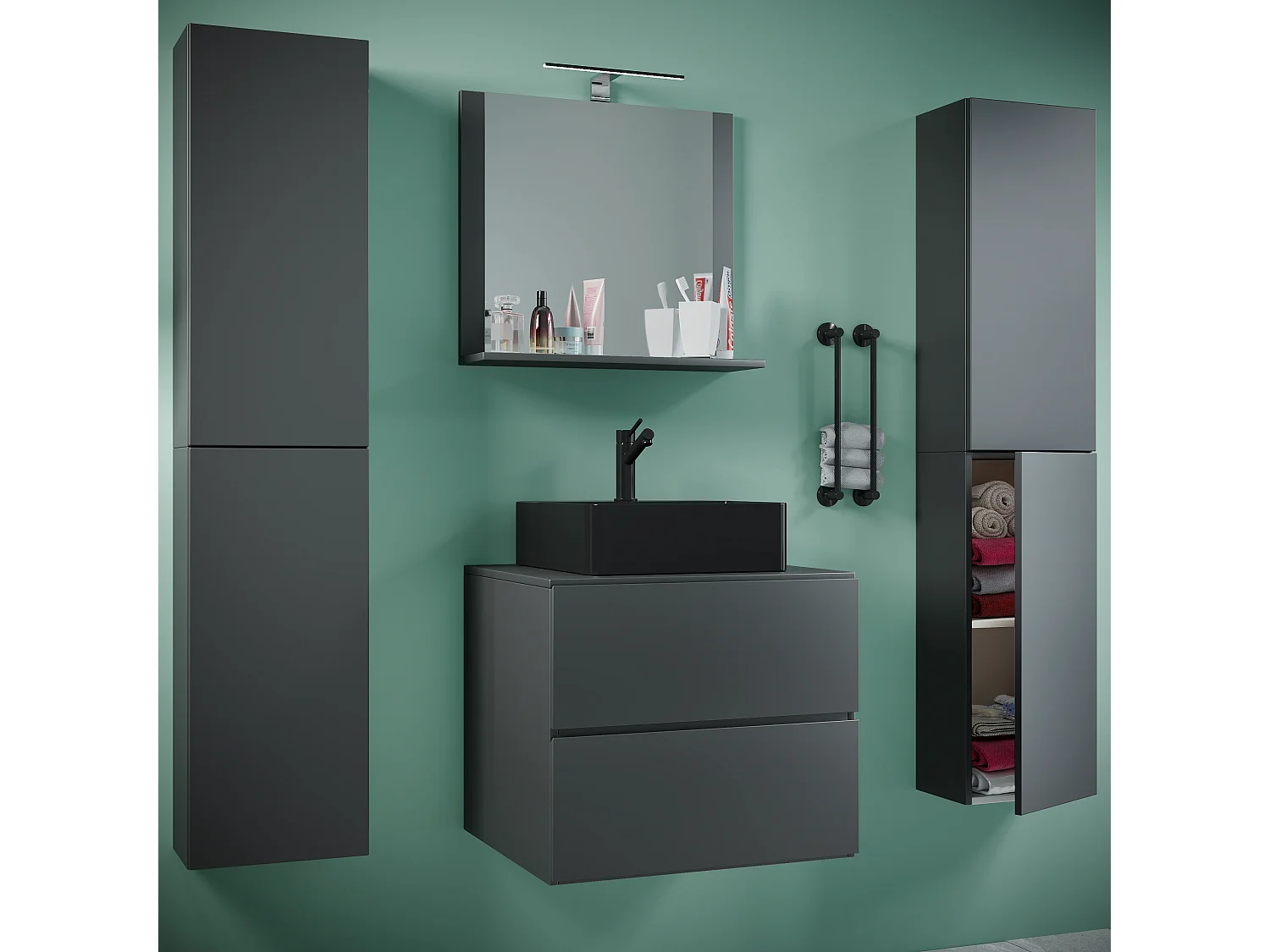 5 stks. wastafel bad 60 cmLendas XL
