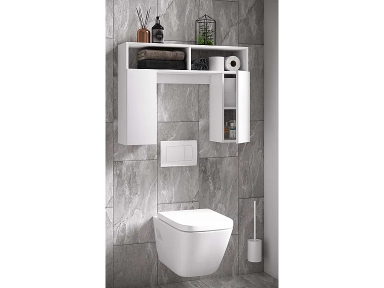 Bathroom furniture washing machine cabinet Tinoli white H. 61 x W. 76 x D. 20 cm