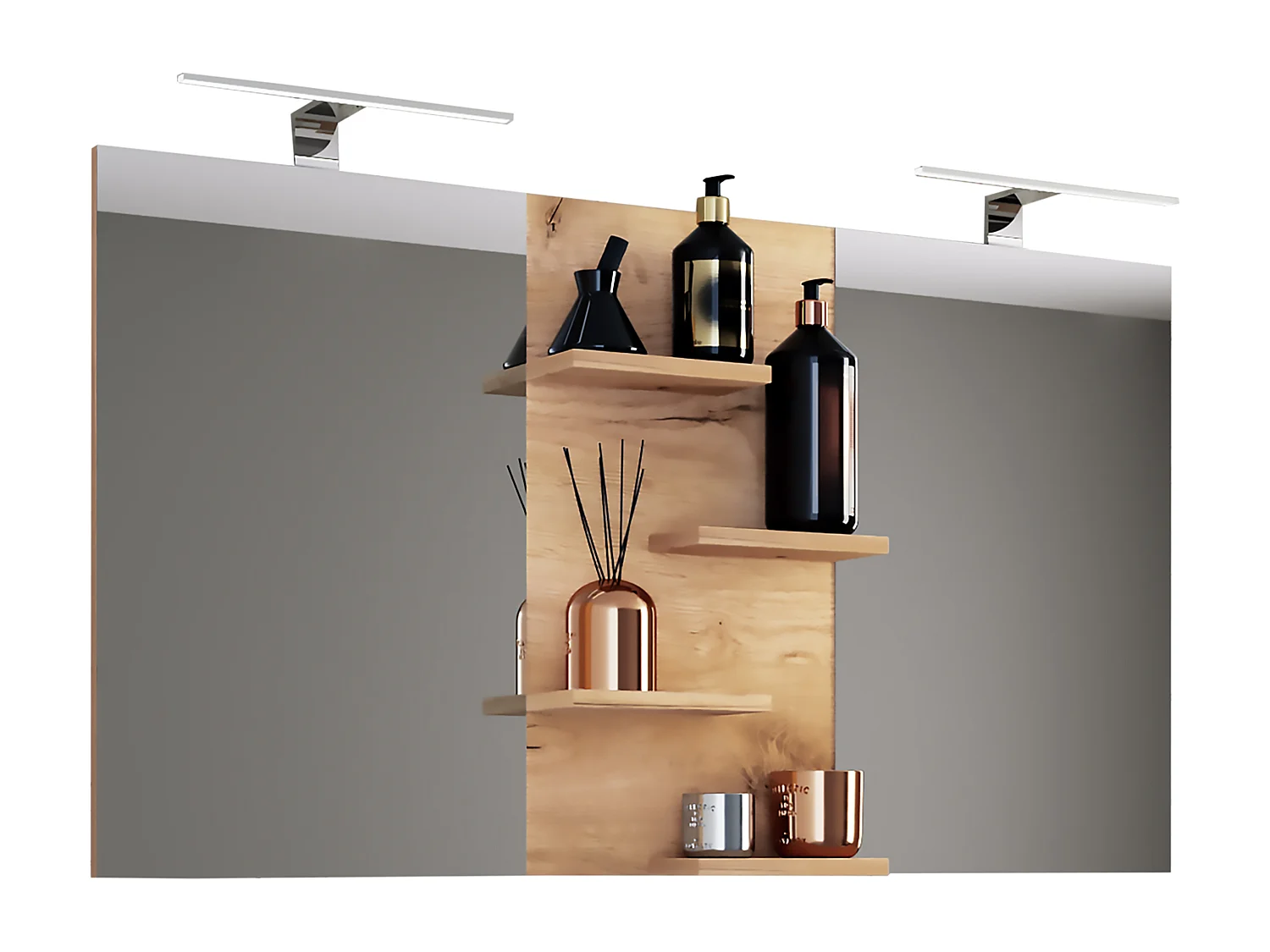 Bathroom furniture mirror Budasi Honey oak 0