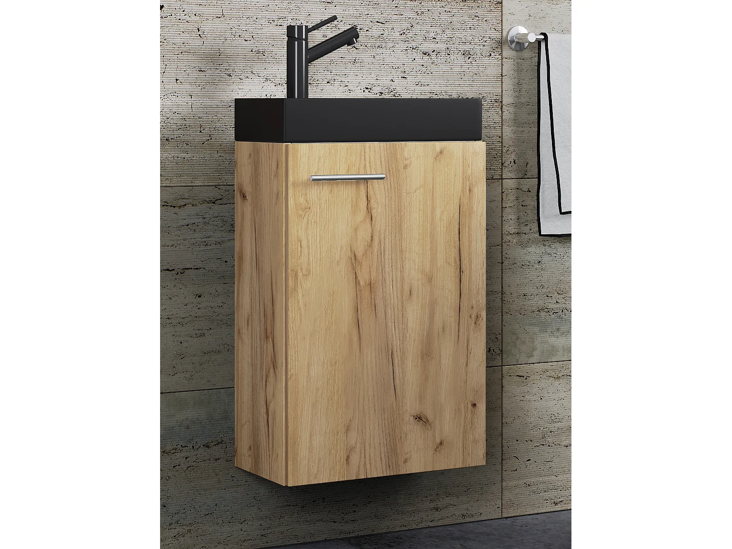 Bathroom furniture washbasin Slito Honey oak H. 60 x W. 41 x D. 22 cm
