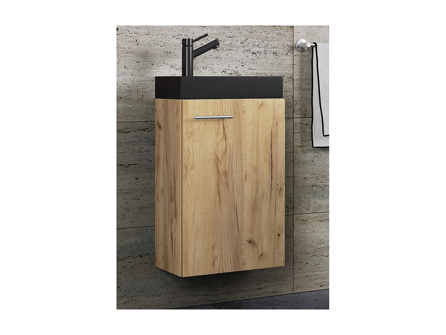 Bathroom furniture washbasin Slito Honey oak H. 60 x W. 41 x D. 22 cm