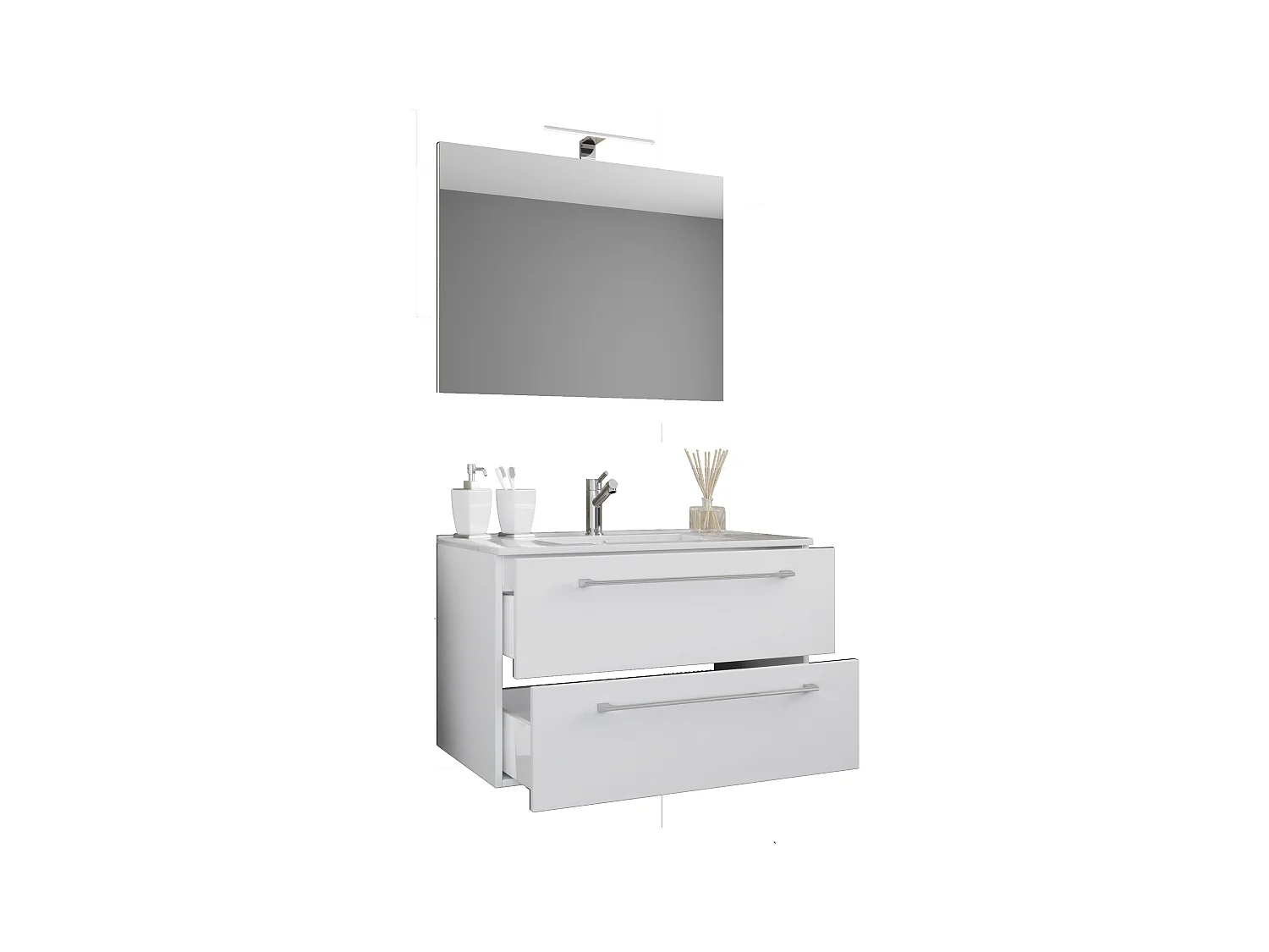 3-tlg. Waschplatz Waschtisch Badinos Schublade SP