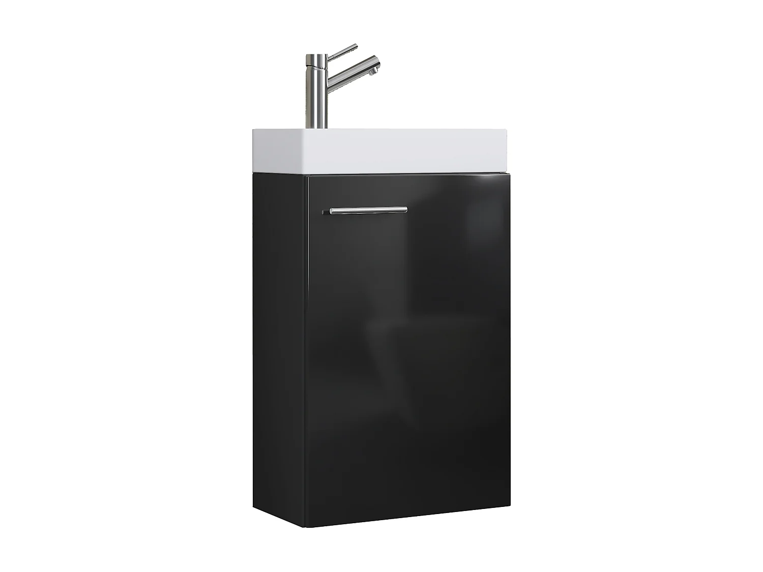 Bathroom furniture washbasin Slito Black H. 60 x W. 41 x D. 22 cm