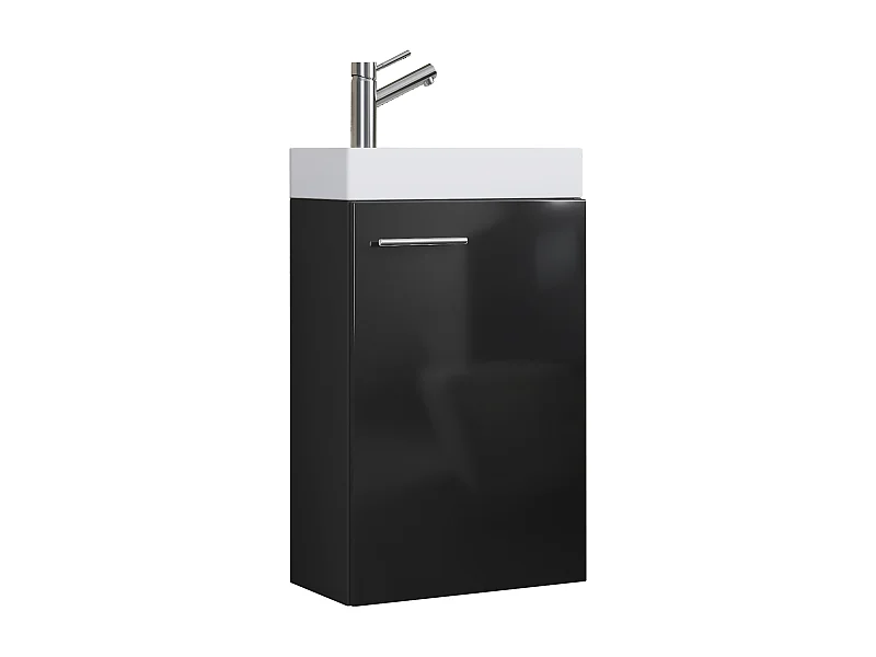 Lavabo de muebles de baño Slito Negro AL. 60 x AN. 41 x P. 22 cm