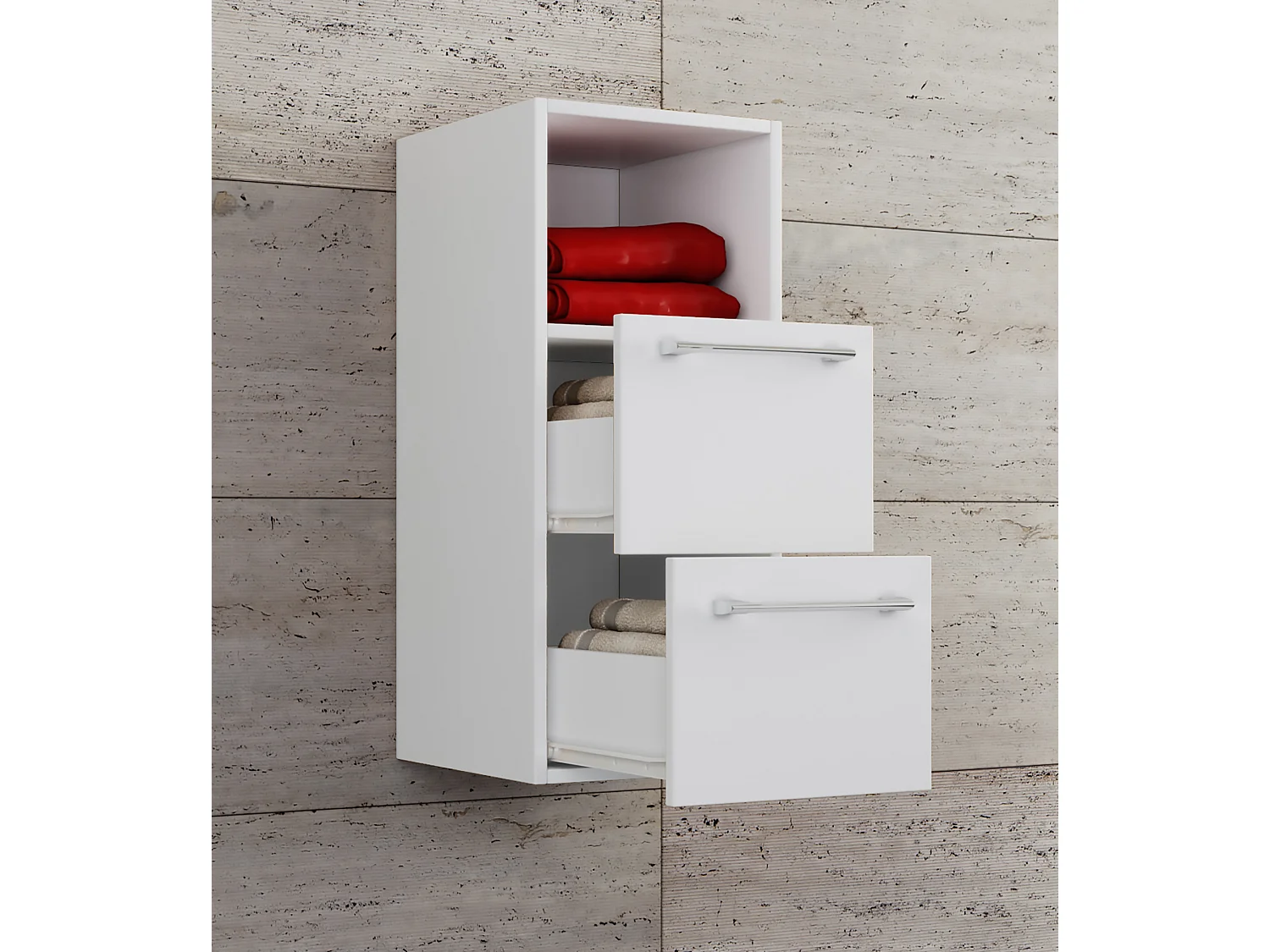 Bathroom furniture Midischrank Badinos White H. 76 x W. 33 x D. 37 cm