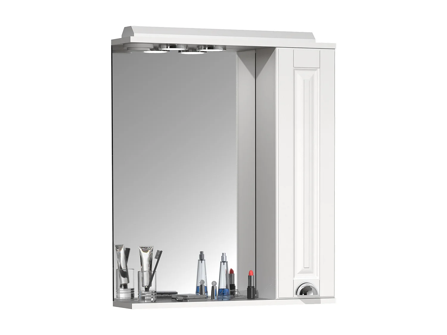 Bathroom furniture Mirror cabinet Casalo white H. 71 x W. 60 x D. 14 cm