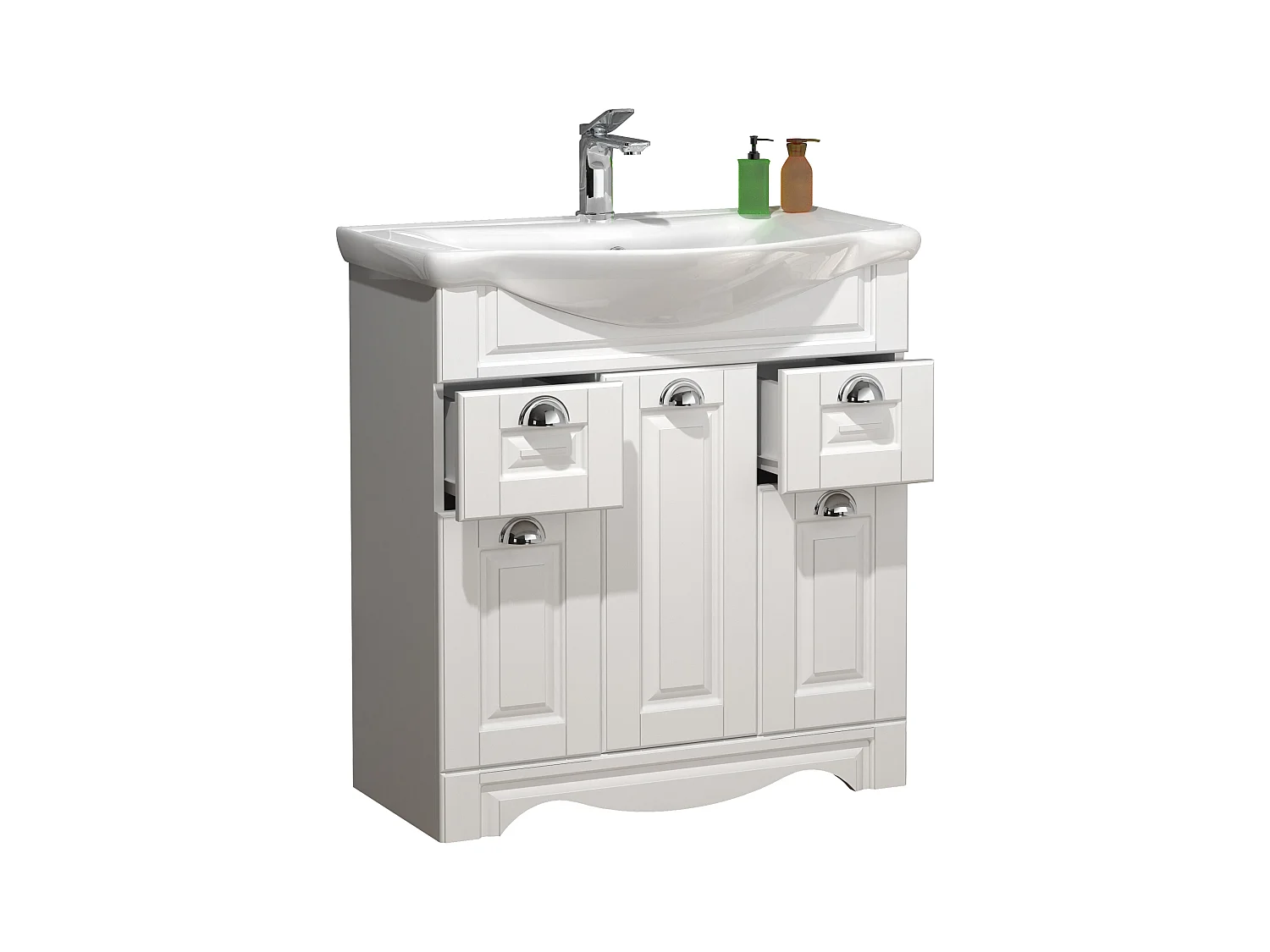 Bathroom furniture washbasin Casalo White H. 81 x W. 75 x D. 45 cm