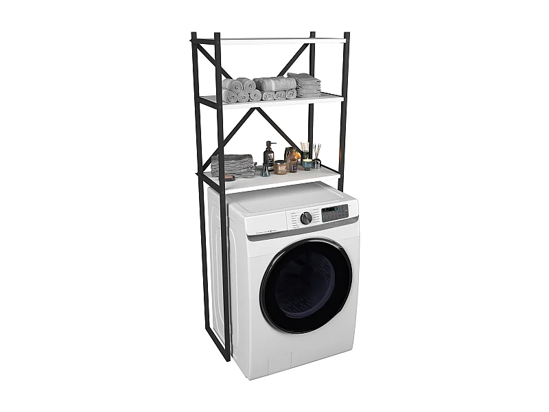 Bathroom furniture washing machine cabinet Insasi White 0