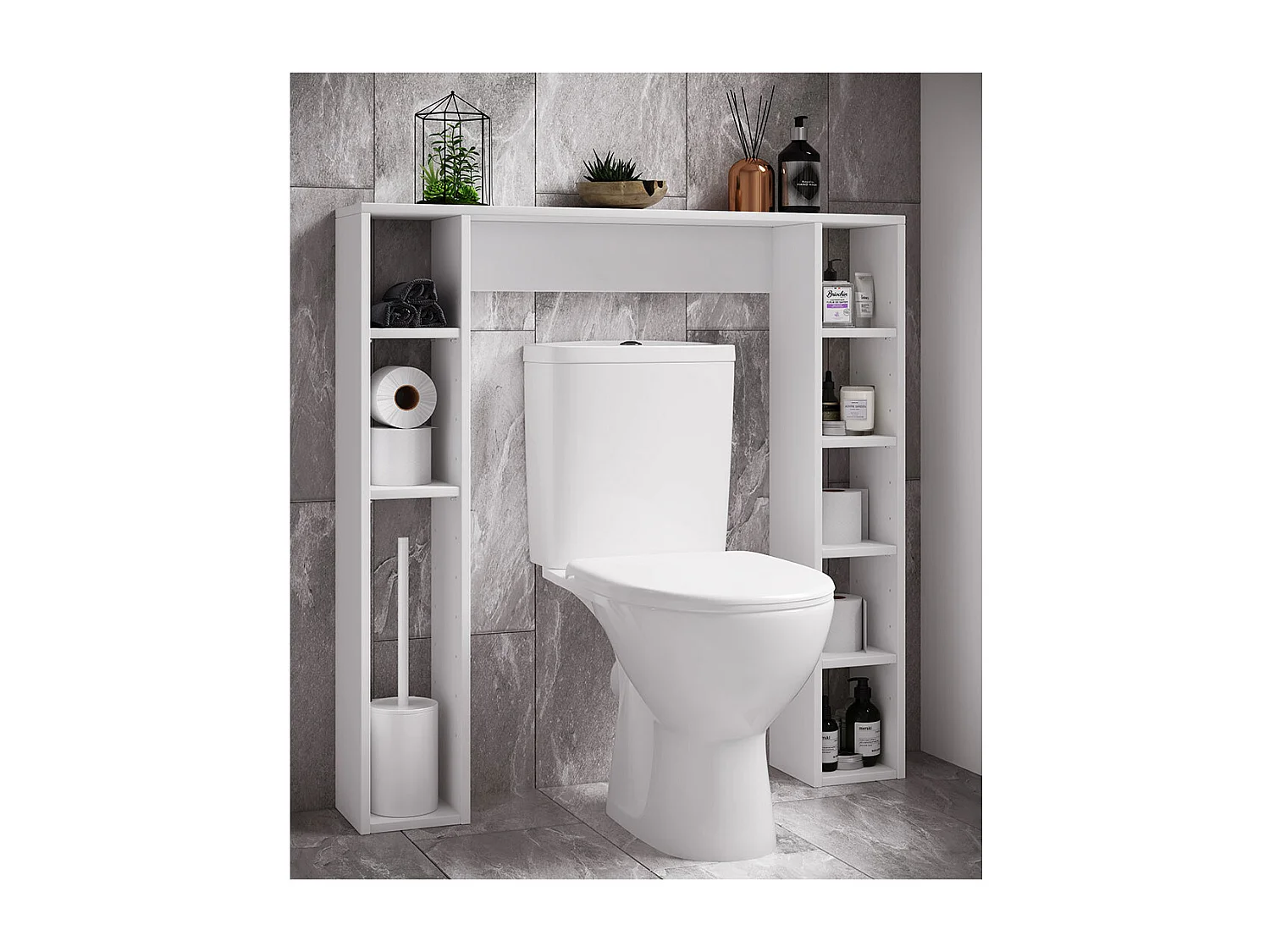 Holz Wandregal Überbau WC Bad Regal Tinol M