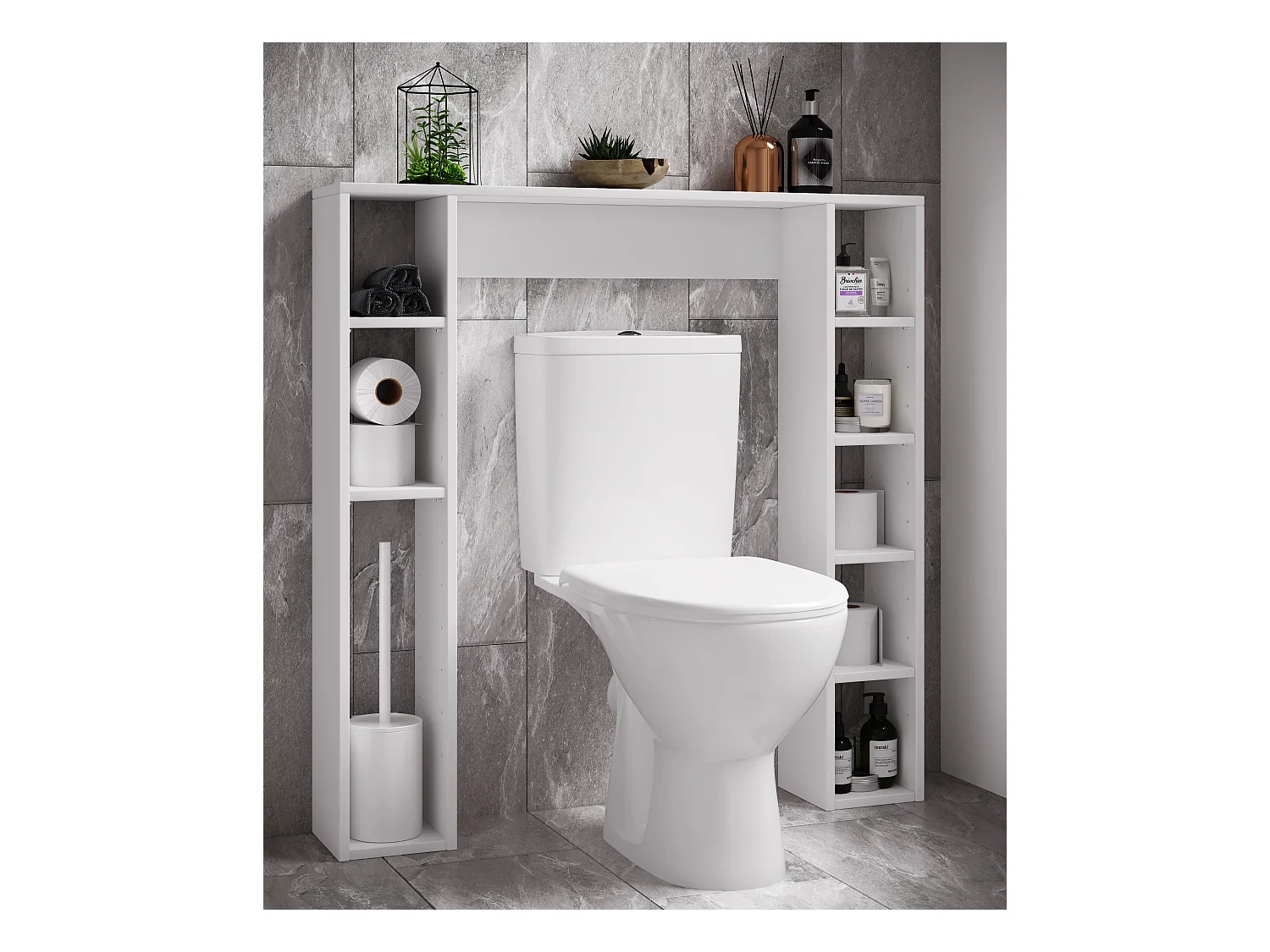 Holz Wandregal Überbau WC Bad Regal Tinol M