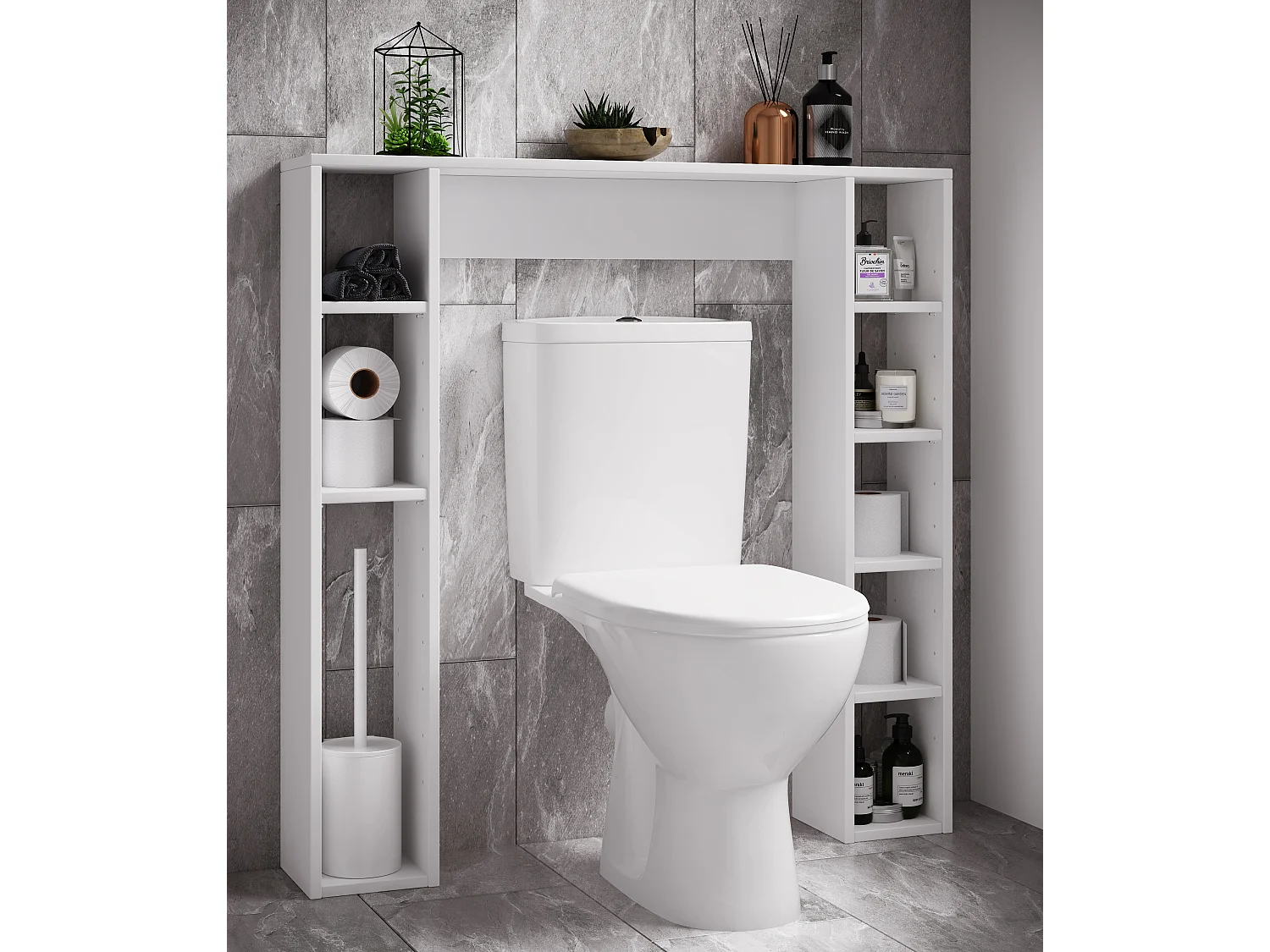 Holz Wandregal Überbau WC Bad Regal Tinol M