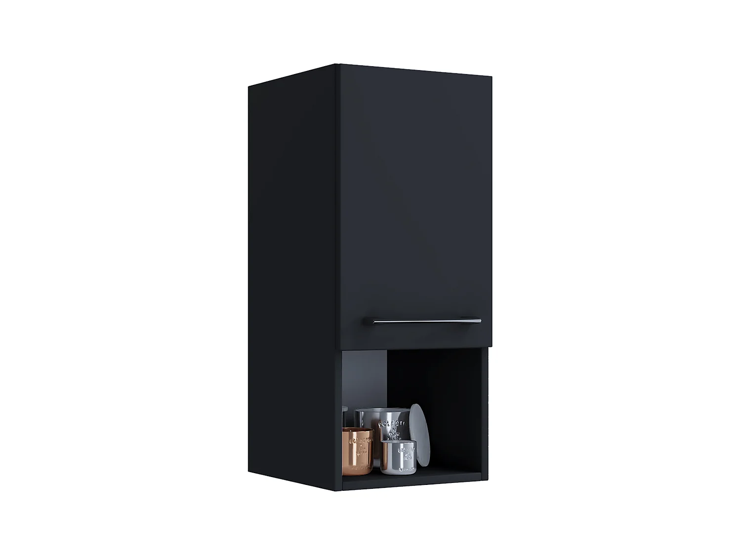 Bathroom furniture Midischrank Badinos Black H. 76 x W. 33 x D. 37 cm