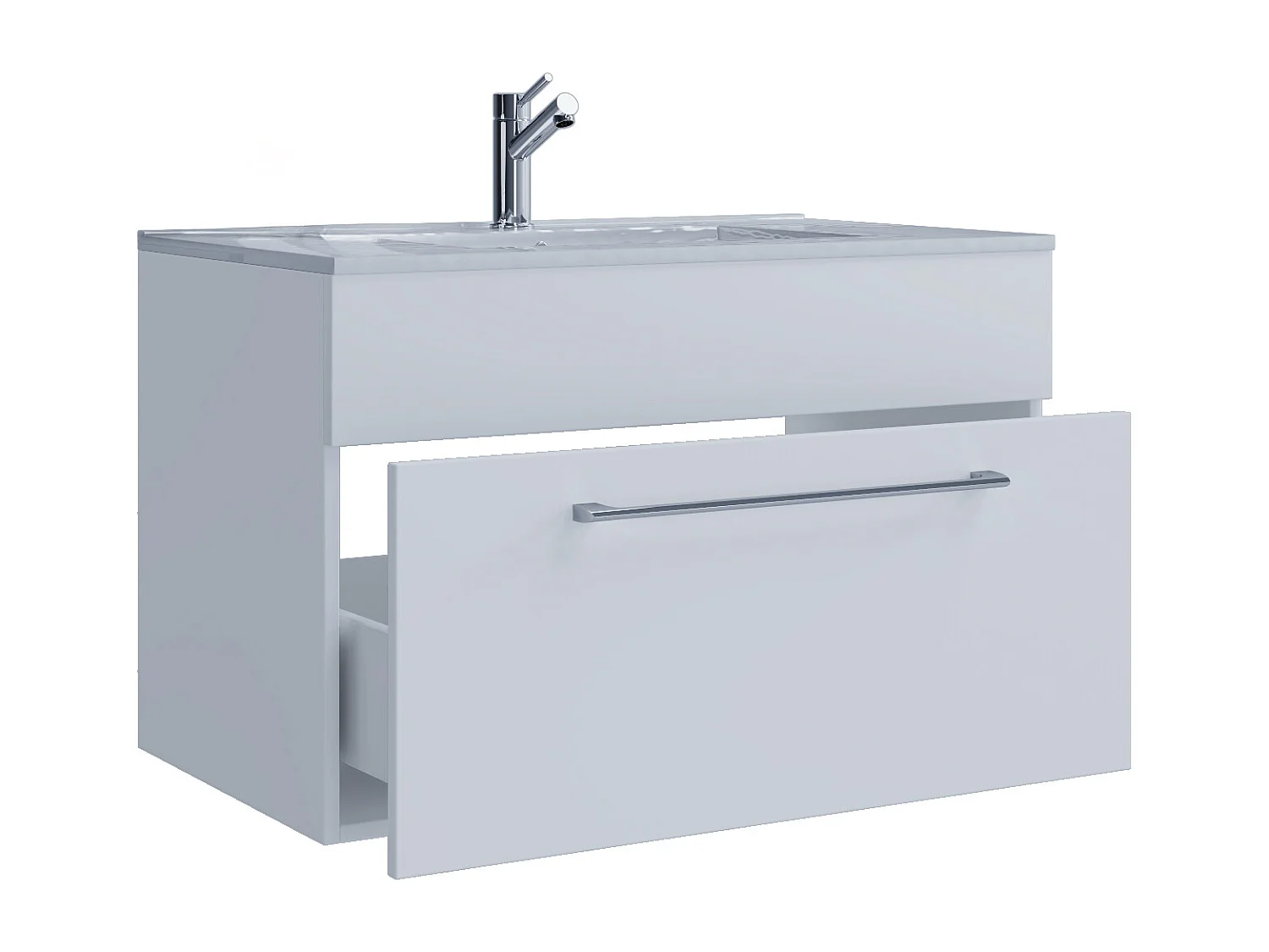 Bathroom furniture washbasin Badinos White H. 50 x W. 80 x D. 46 cm