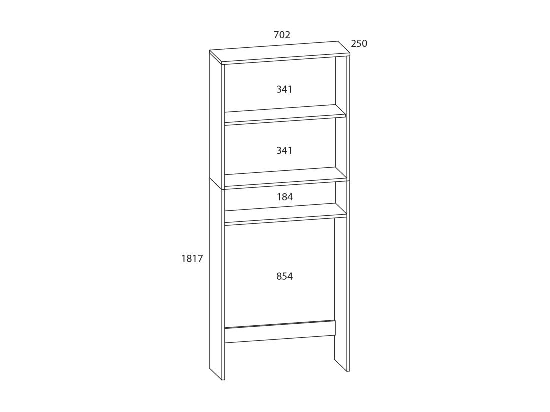 vente unique Armoire surélevée lave-linge Lona