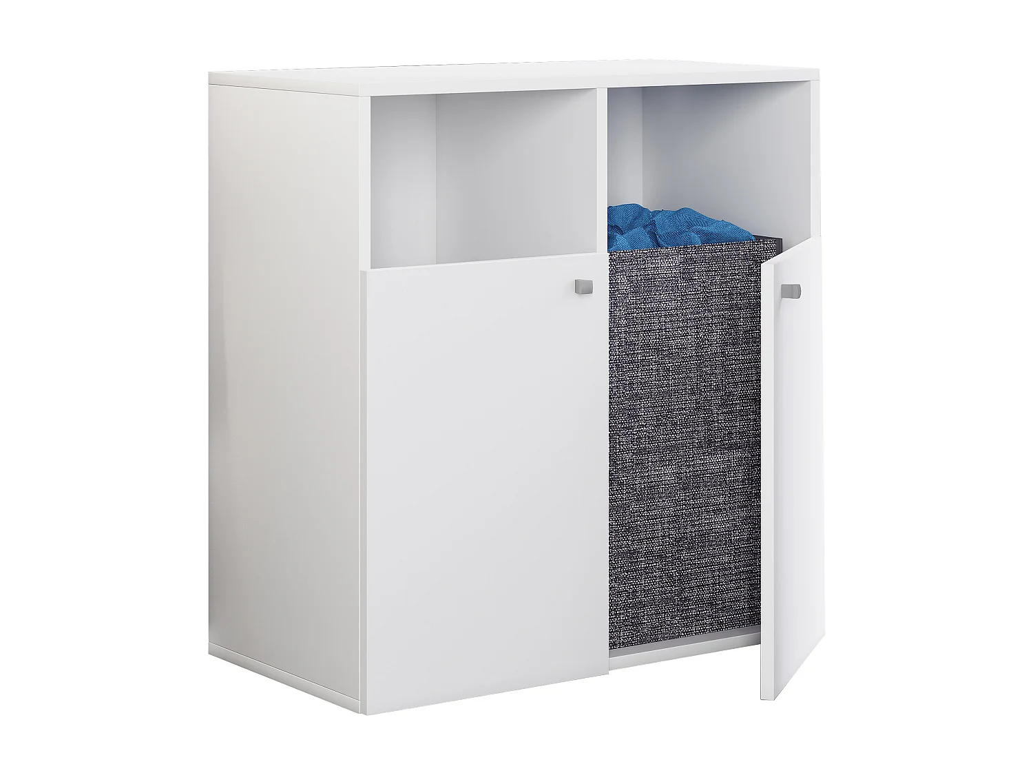 Bathroom furniture high cabinet Dreso White H. 74 x W. 80 x D. 39 cm