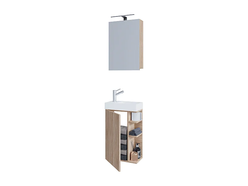 2 pz lavabo Bad Lumia specchietto