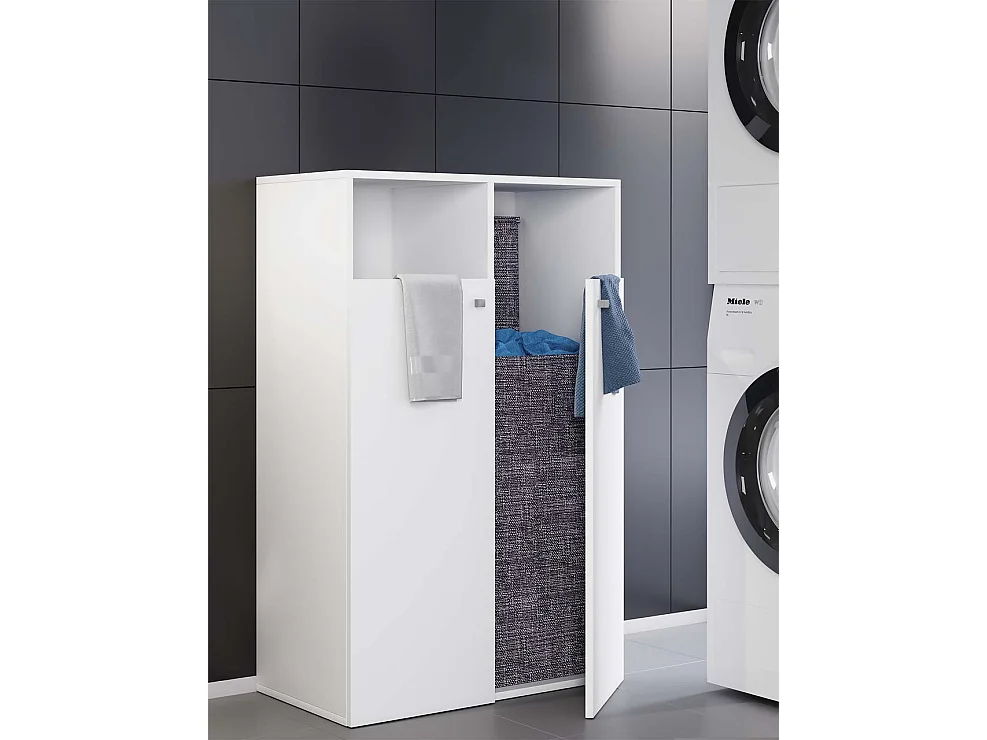 Bathroom furniture high cabinet Dreso White H. 110 x W. 80 x D. 39 cm