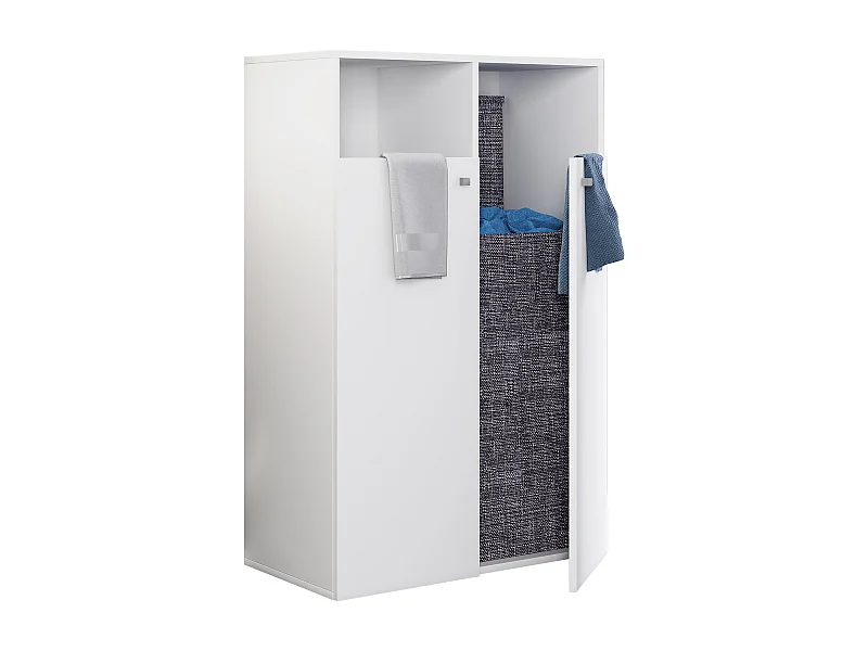 Bathroom furniture high cabinet Dreso White H. 110 x W. 80 x D. 39 cm