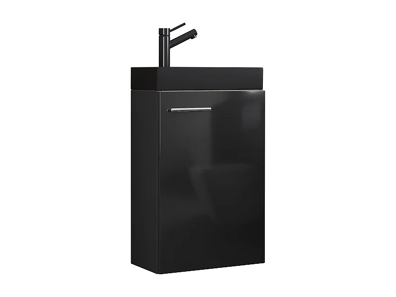 Bathroom furniture washbasin Slito Black H. 60 x W. 41 x D. 22 cm