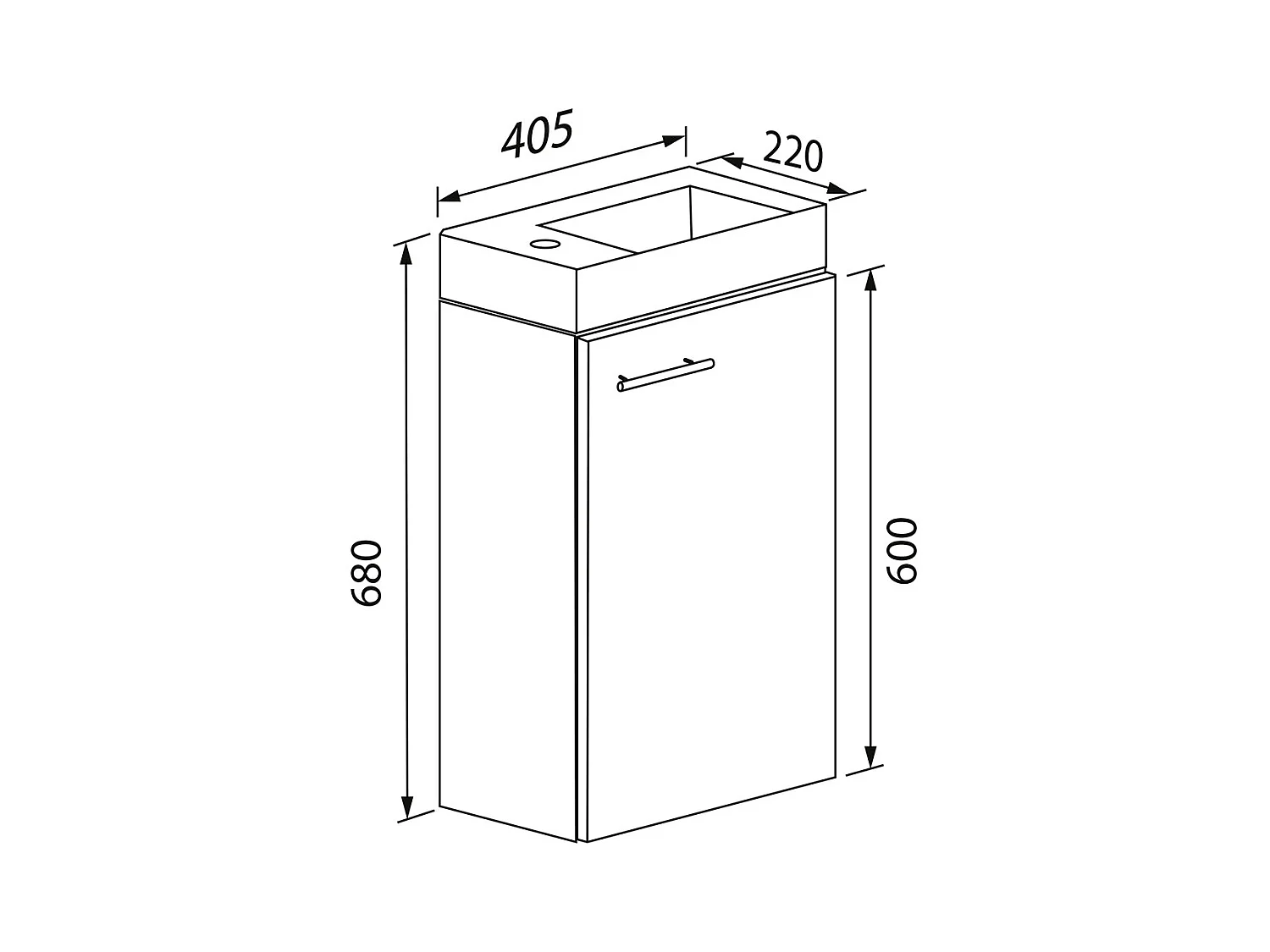 2 szt. umywalka Slito wąska czarna