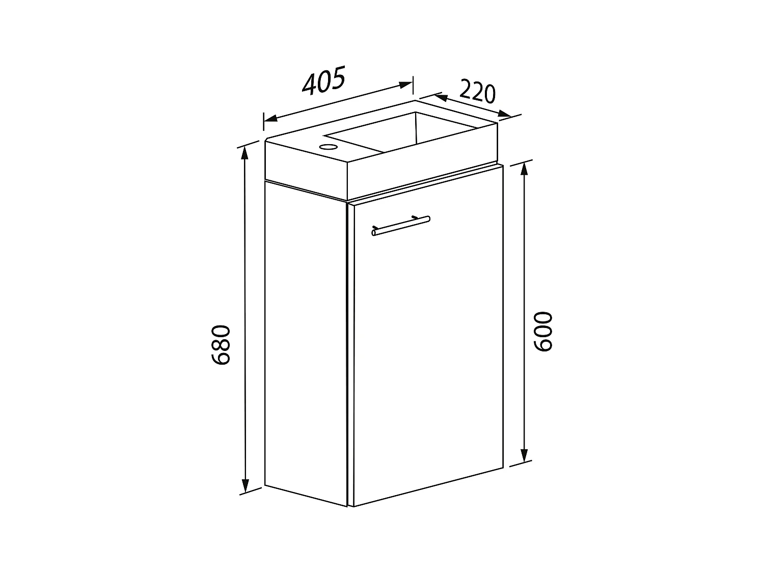 2 szt. umywalka Slito wąska czarna