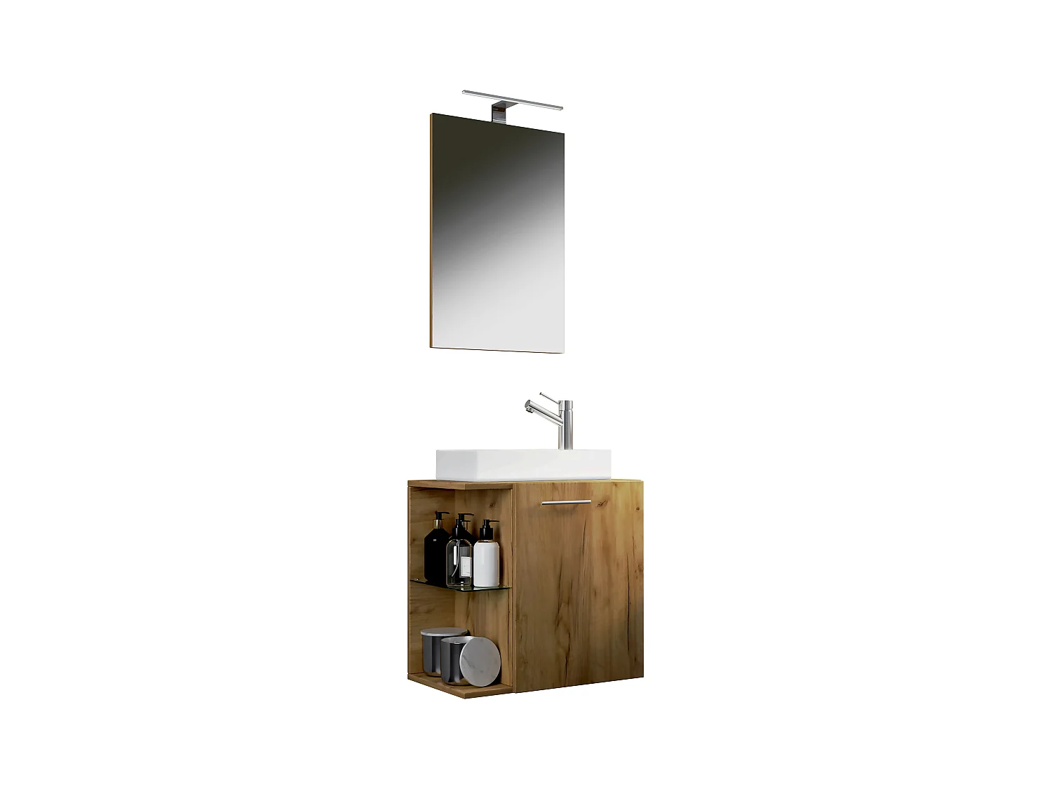3 stuks wastafel Hausa spiegel