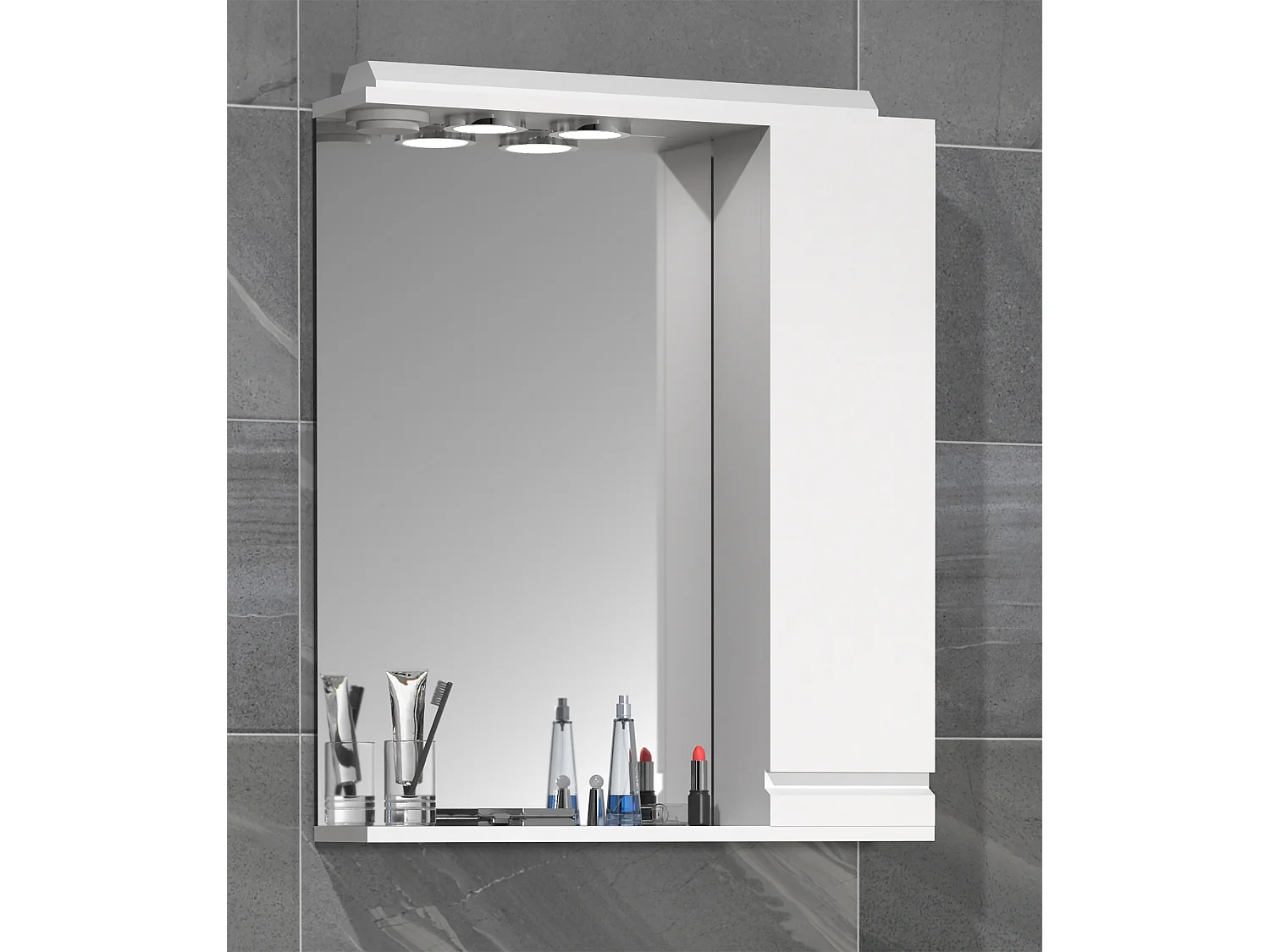 Móveis de casa de banho Silora Branco A. 71 x L. 60 x P. 14 cm