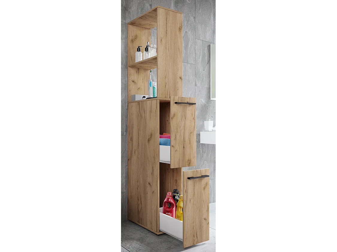Houten badkamermeubel niche kast Sadilo XL