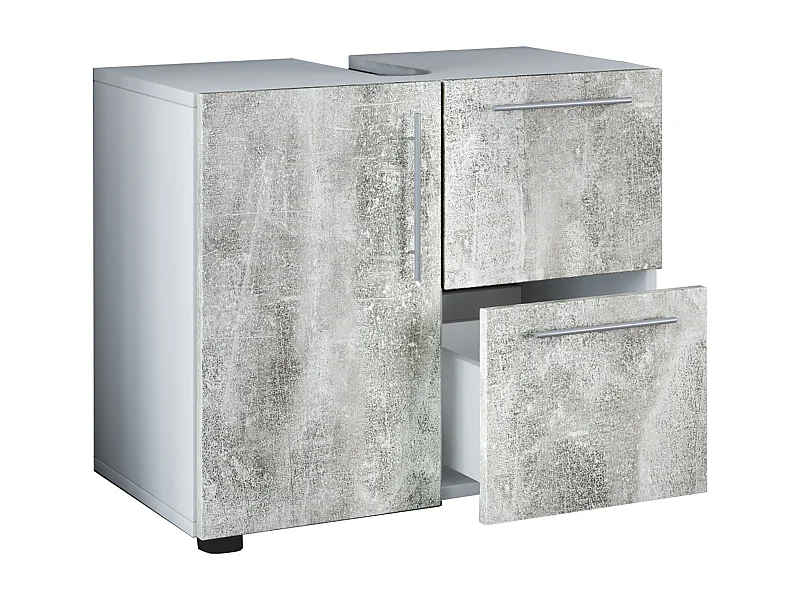 Holz Badmöbel Badunterschrank Flandu Schublade