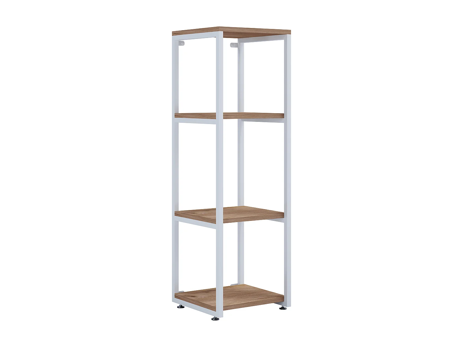 Bathroom furniture high cabinet Bitila White / Honey oak H. 112 x W. 35 x D. 35 cm