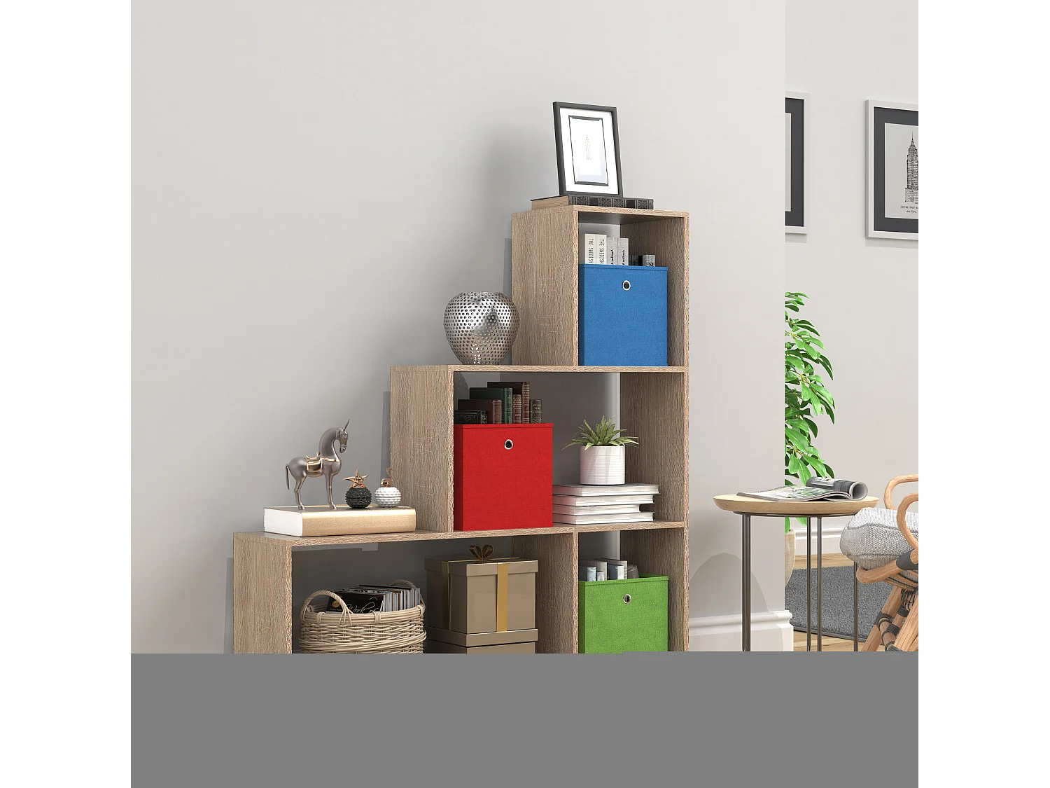 Stand Rack Dubila Sonoma Oak H. 123 x W. 117 x D. 29 cm