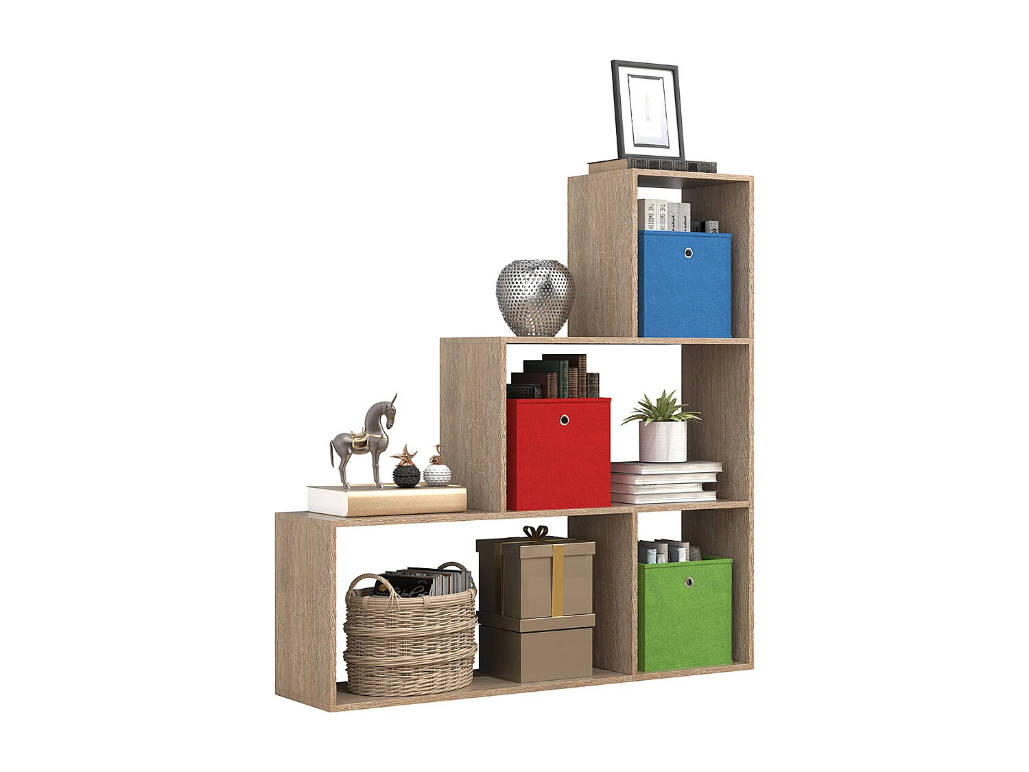 Holz Regal Raumteiler Standregal Bücher Dubila M
