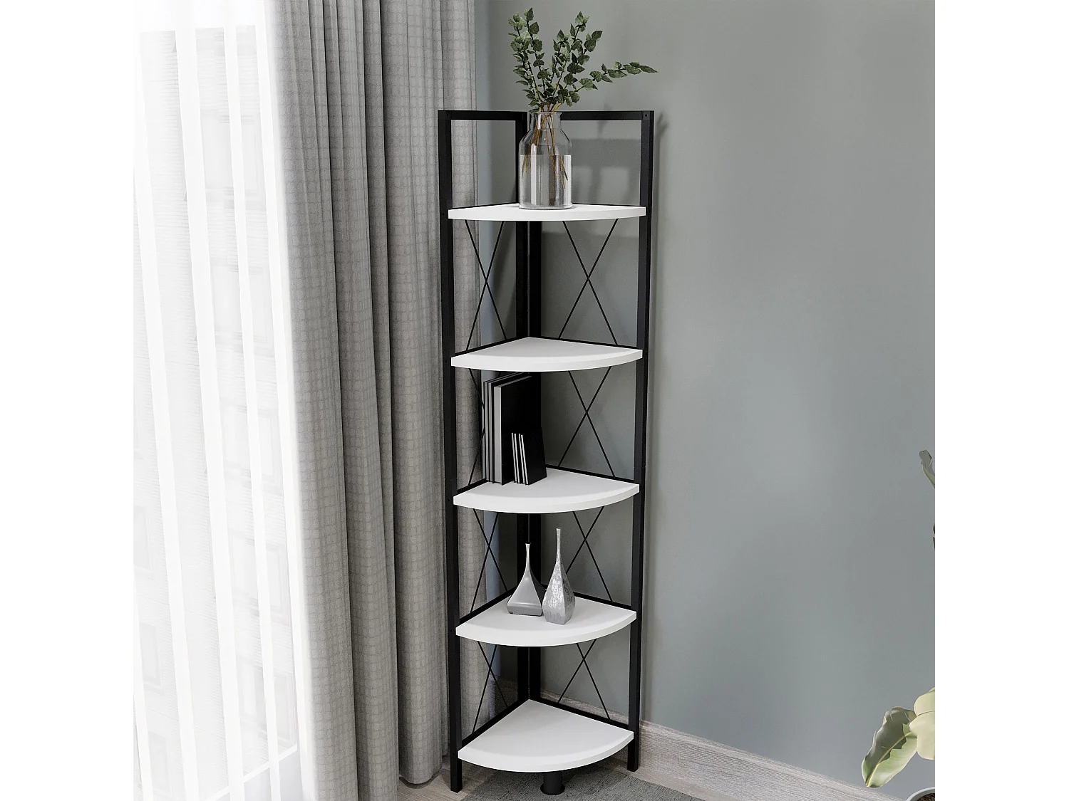Stand Rack Insasi White H. 160 x W. 34 x D. 34 cm