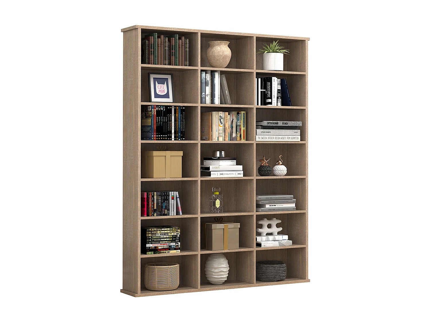 Stand Rack Megosa Sonoma Oak H. 136 x W. 105 x D. 19 cm