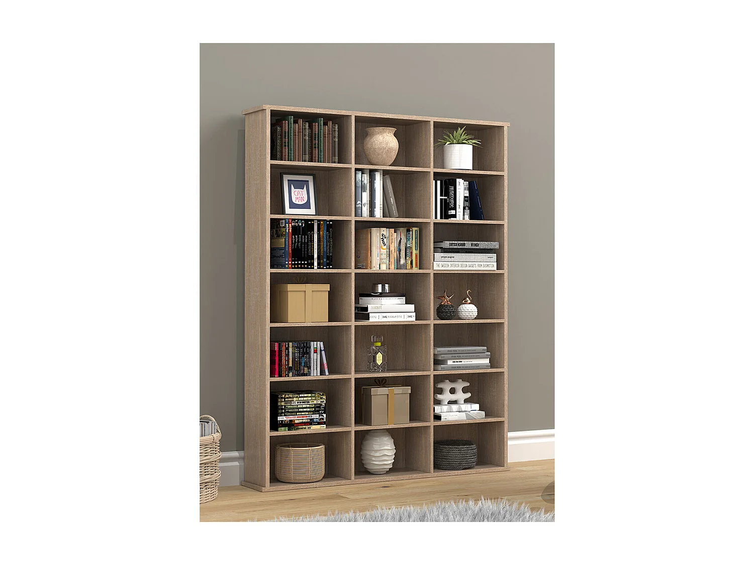 Stand Rack Megosa Sonoma Oak H. 136 x W. 105 x D. 19 cm