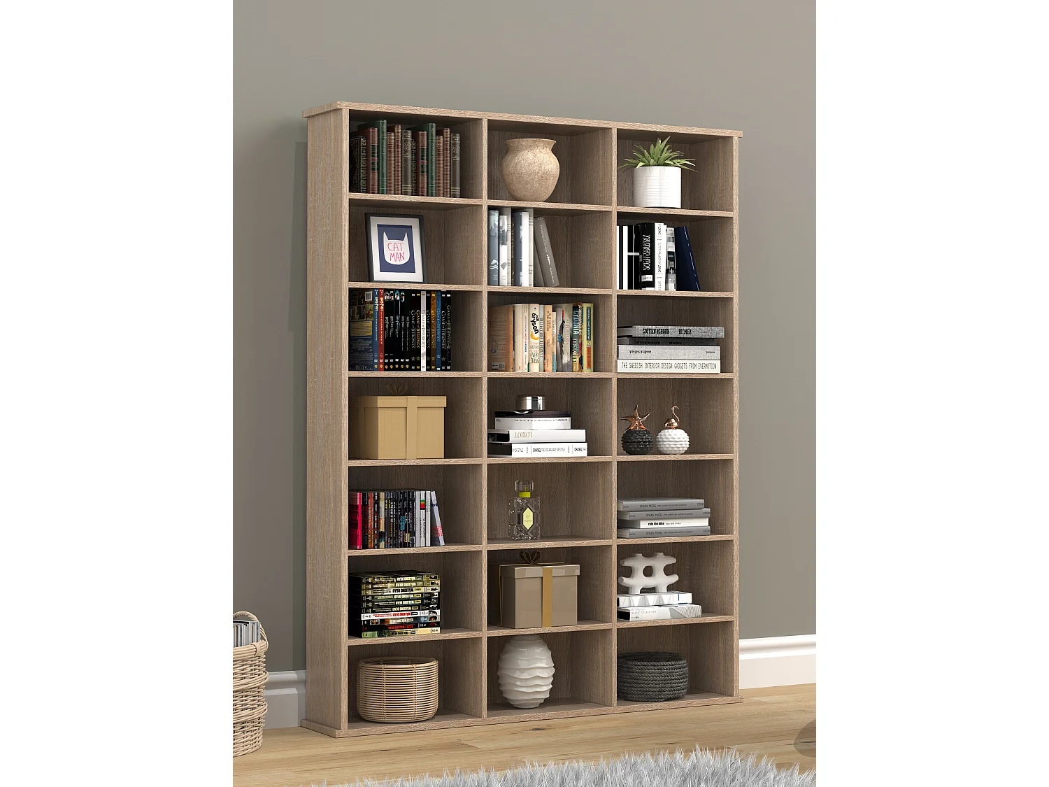 Stand Rack Megosa Sonoma Oak H. 136 x W. 105 x D. 19 cm