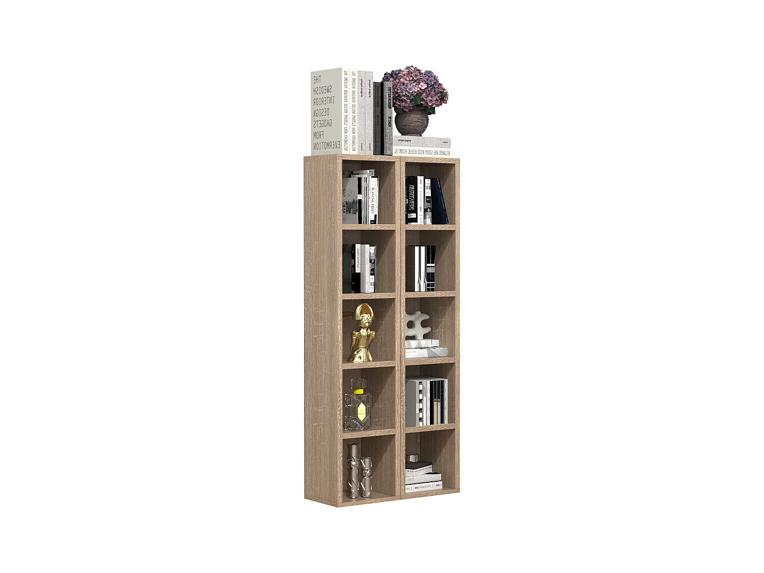 Stand Rack Megosa Sonoma Oak H. 187 x W. 20 x D. 17 cm