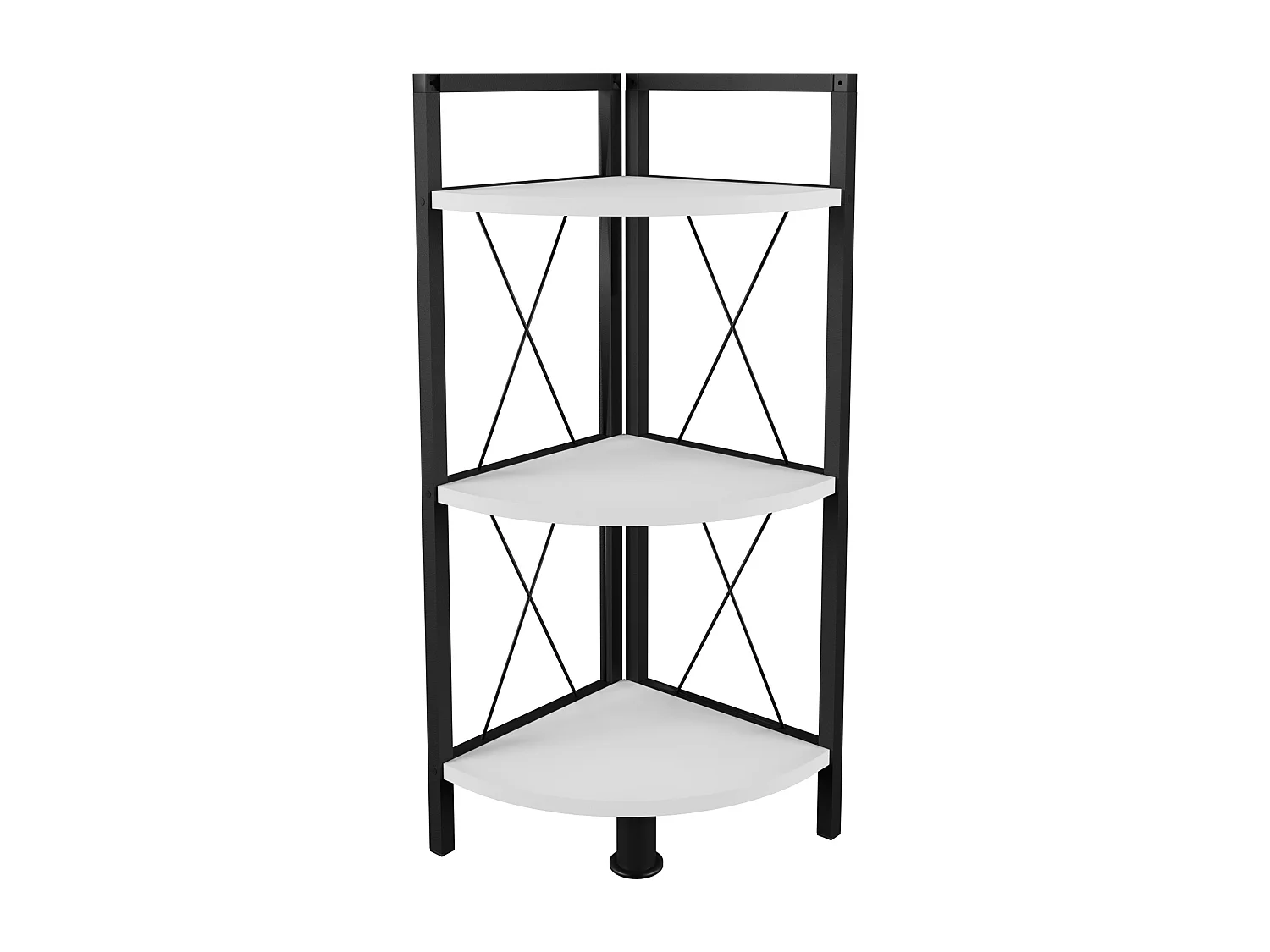 VCM Wood Metal Corner Shelf Storage Stand Prateleira Estante Decoração Livros Stand Shelf Insasi 2 (Branco)
