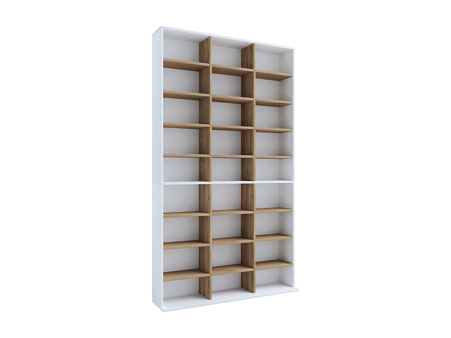 Estante Megosa Branco/carvalho de mel A. 181 x L. 102 x P. 23 cm