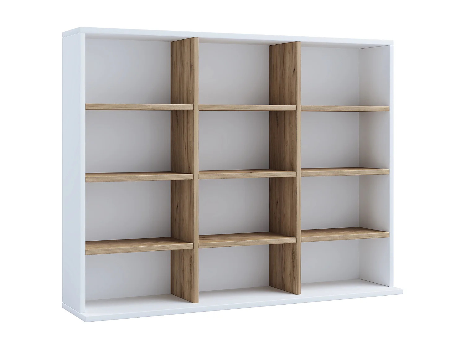 Stand Rack Megosa White / Honey oak H. 82 x W. 102 x D. 23 cm