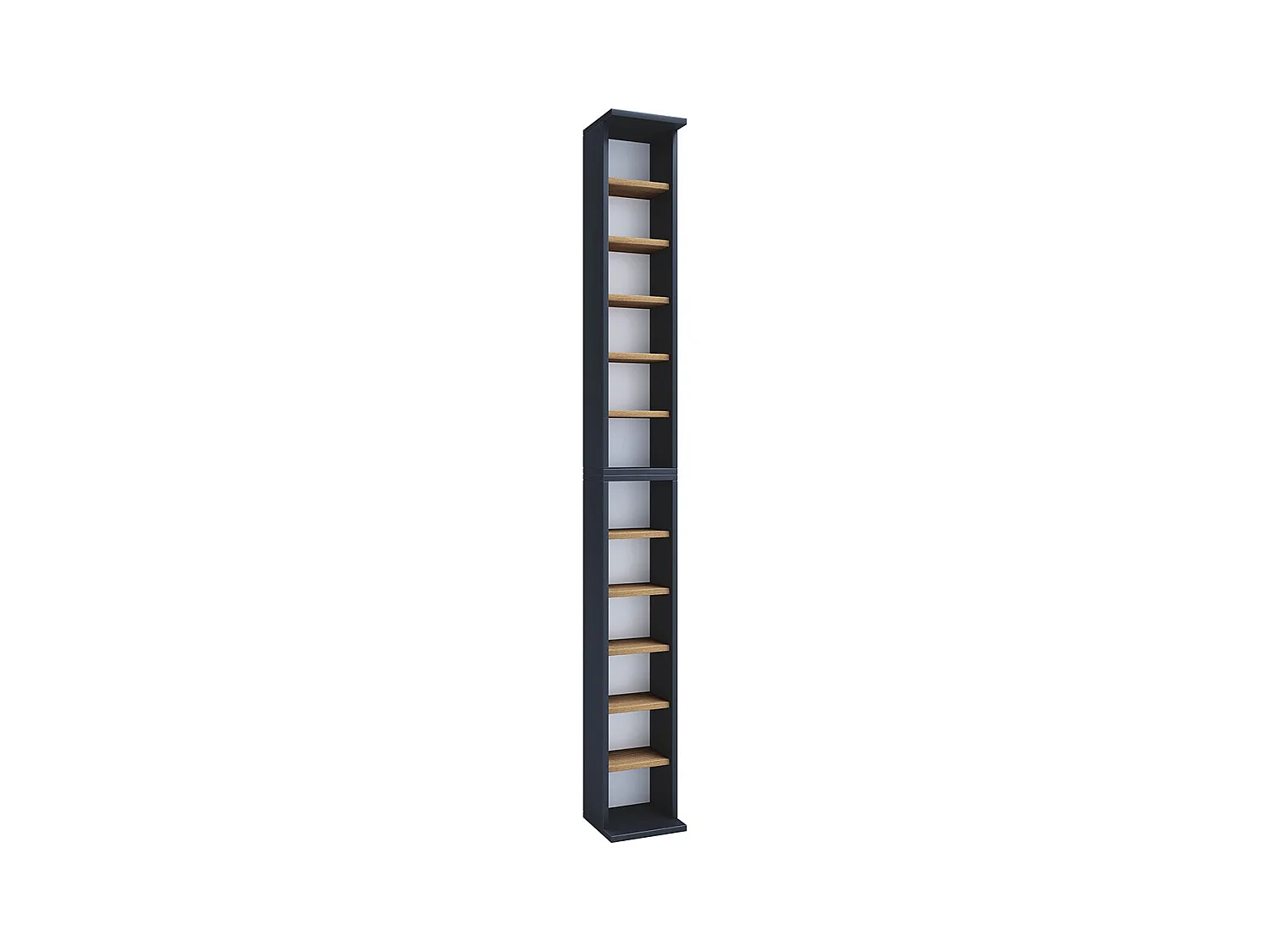 Stand Rack Bigol Anthracite / honey oak H. 180 x W. 21 x D. 20 cm