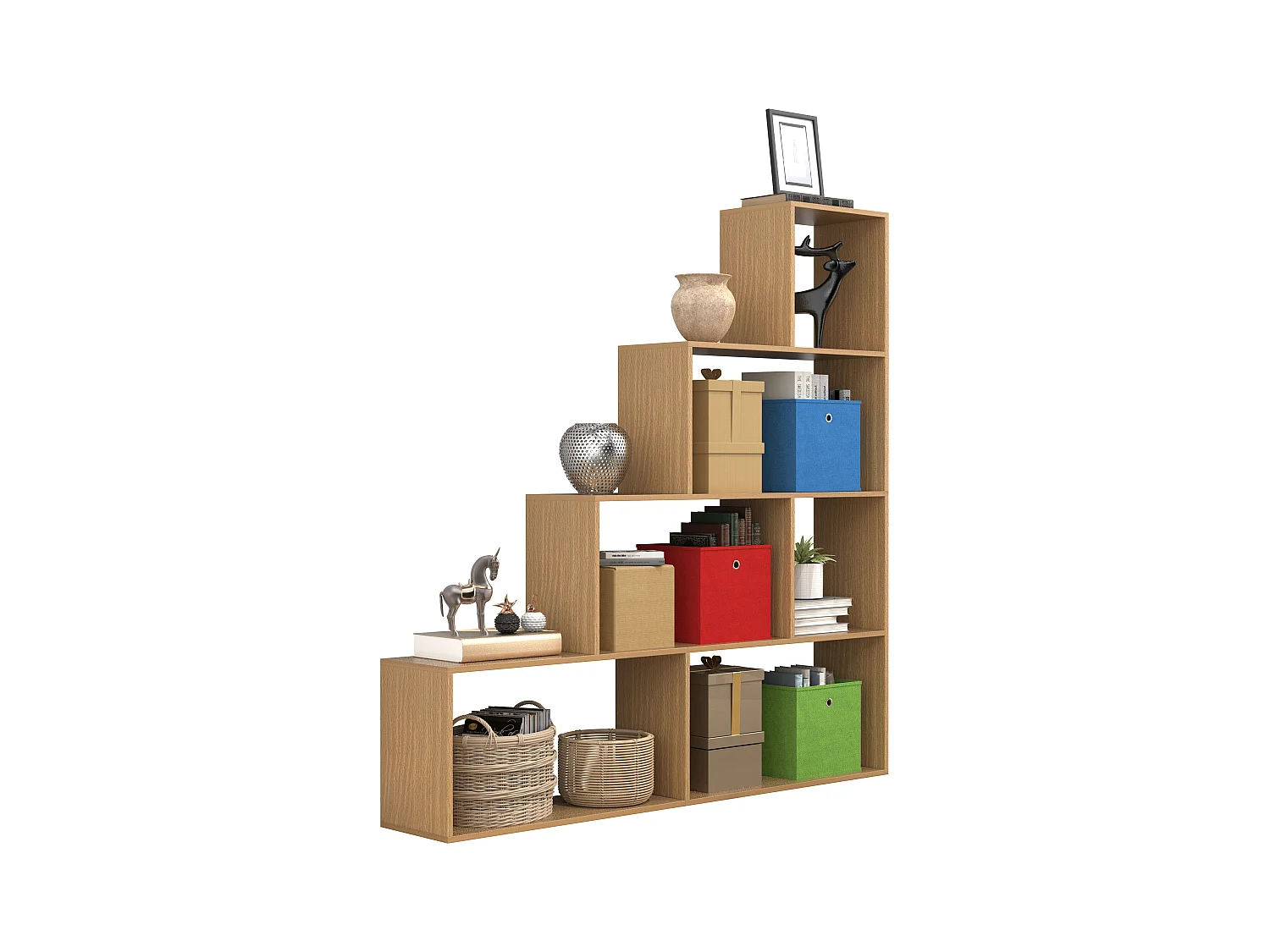 Holz Regal Raumteiler Standregal Bücher Dubila L