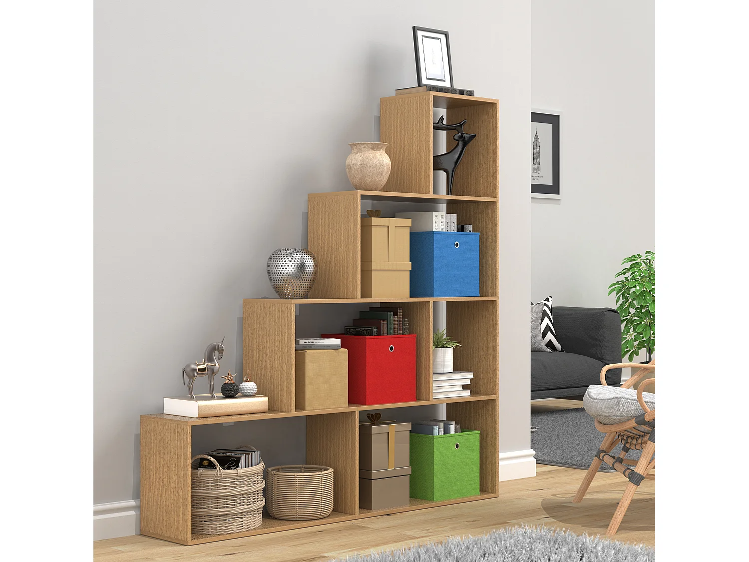 Stand Rack Dubila Book H. 163 x W. 155 x D. 29 cm