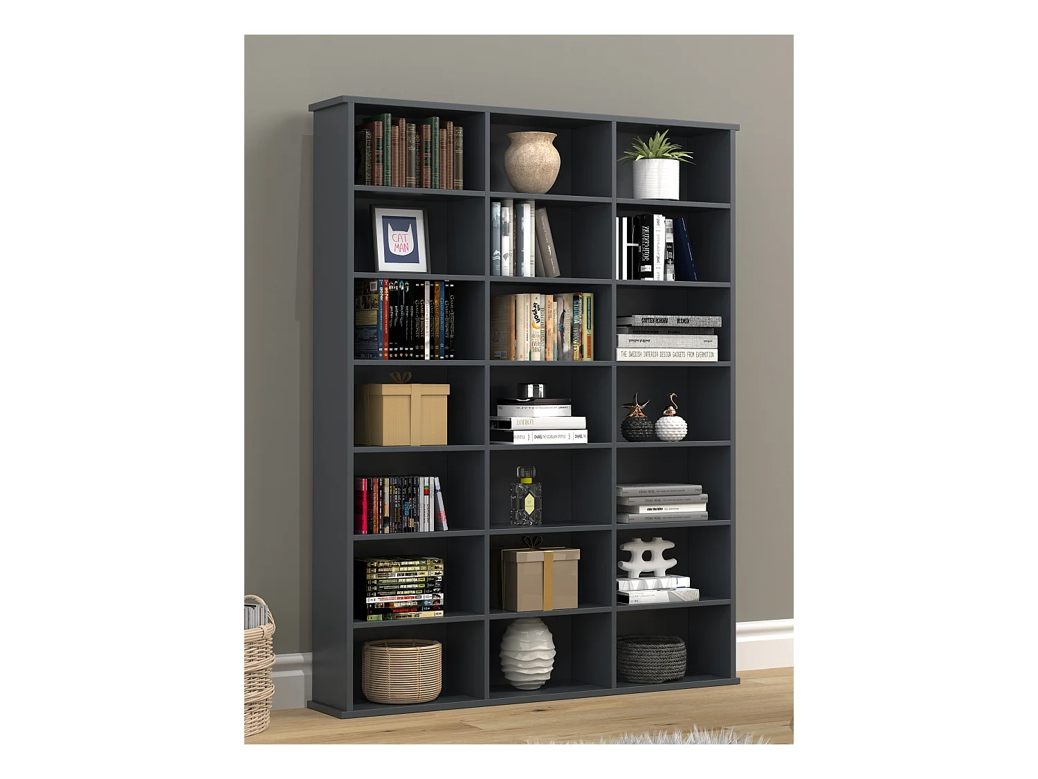 Holz CD DVD Standregal Bücherregal Regal Megosa M