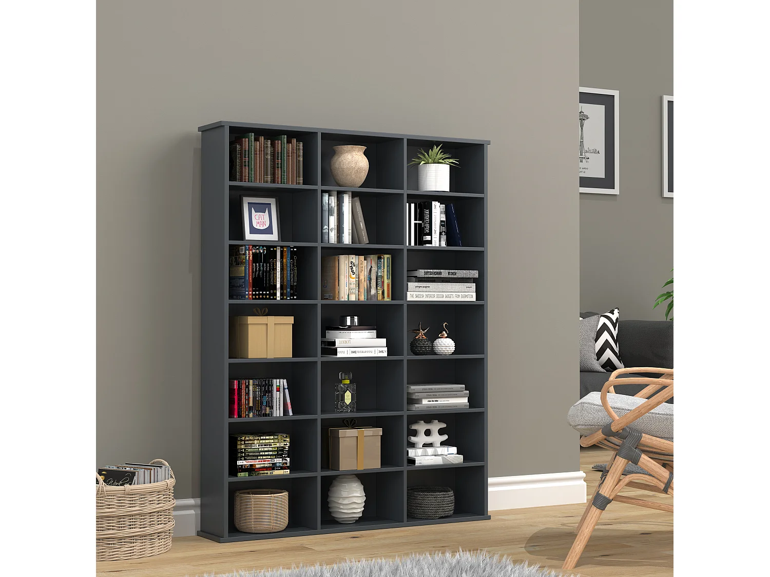 Stand Rack Megosa Anthracite H. 136 x W. 105 x D. 19 cm
